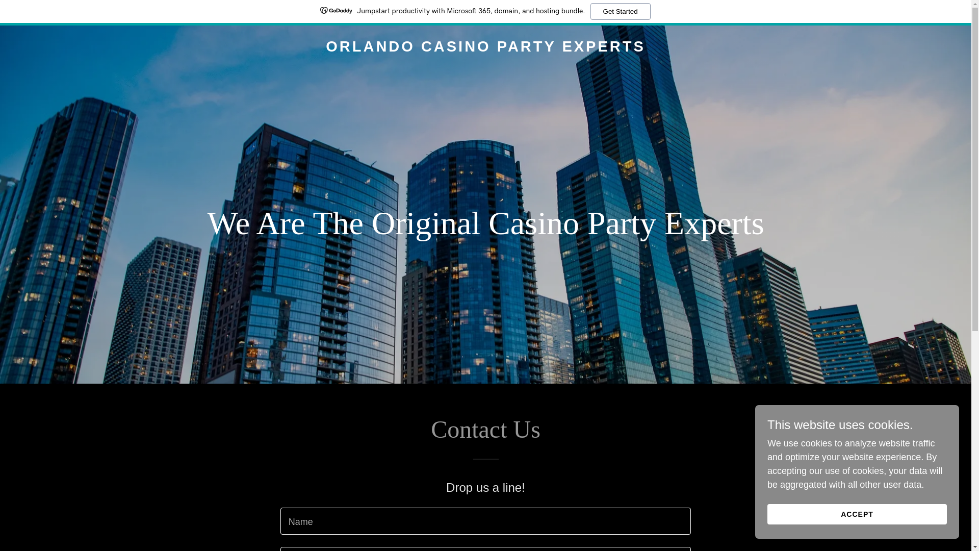 website screenshot of https://orlandocasinopartyexperts.com/