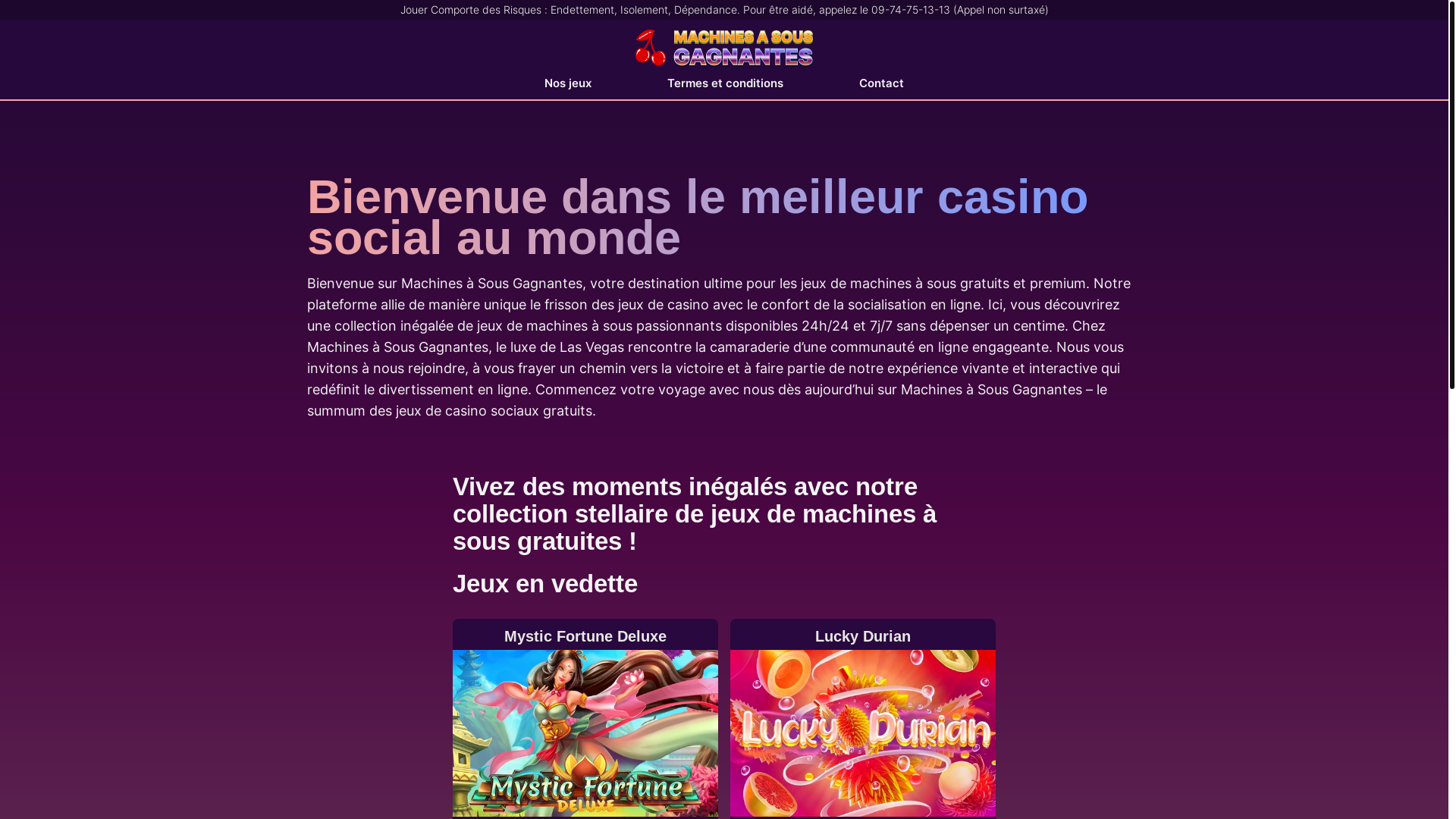 website screenshot of https://machine-a-sous-gagnantes.com/