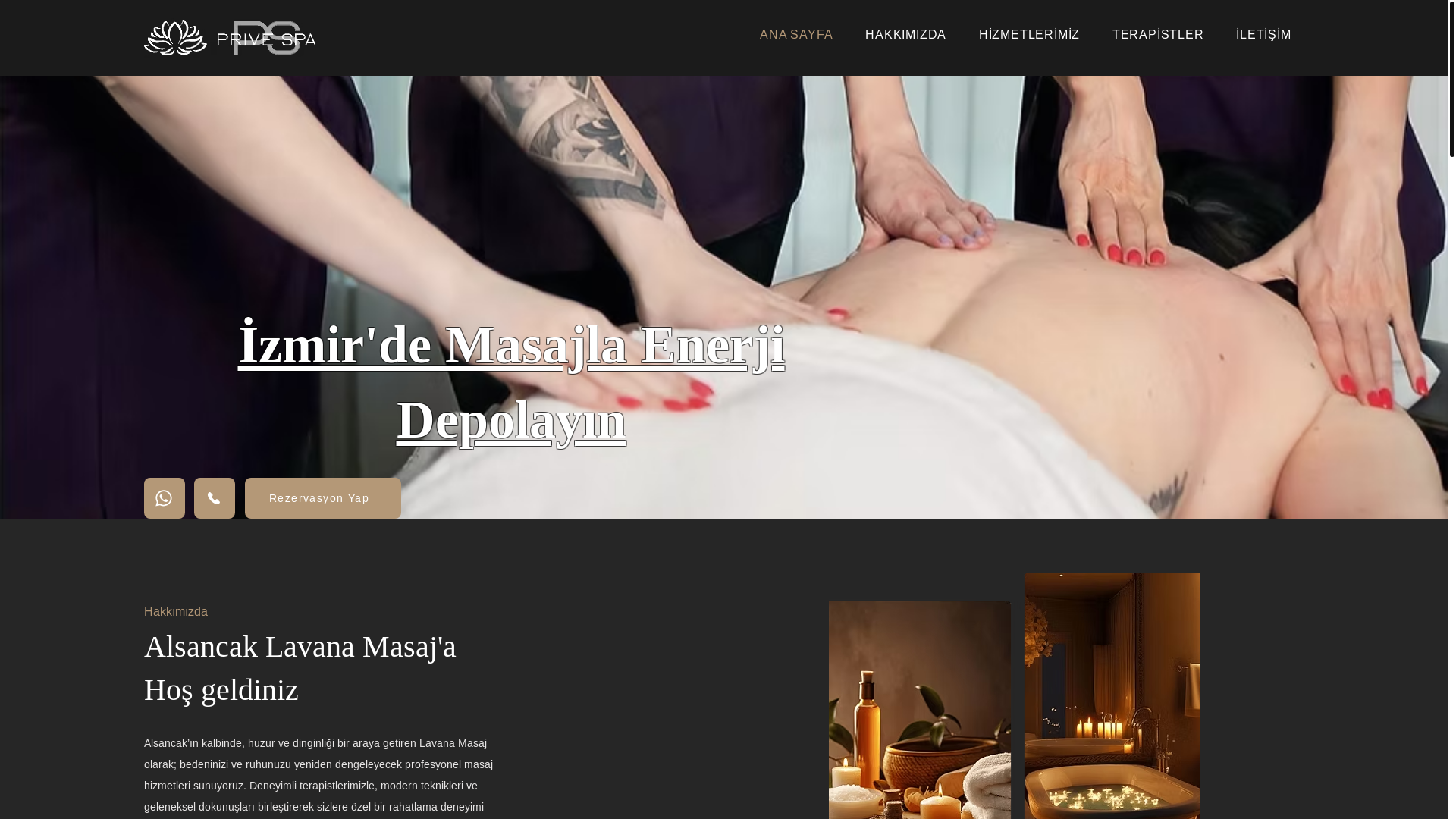 website screenshot of https://alsancaklavanamasaj.com/