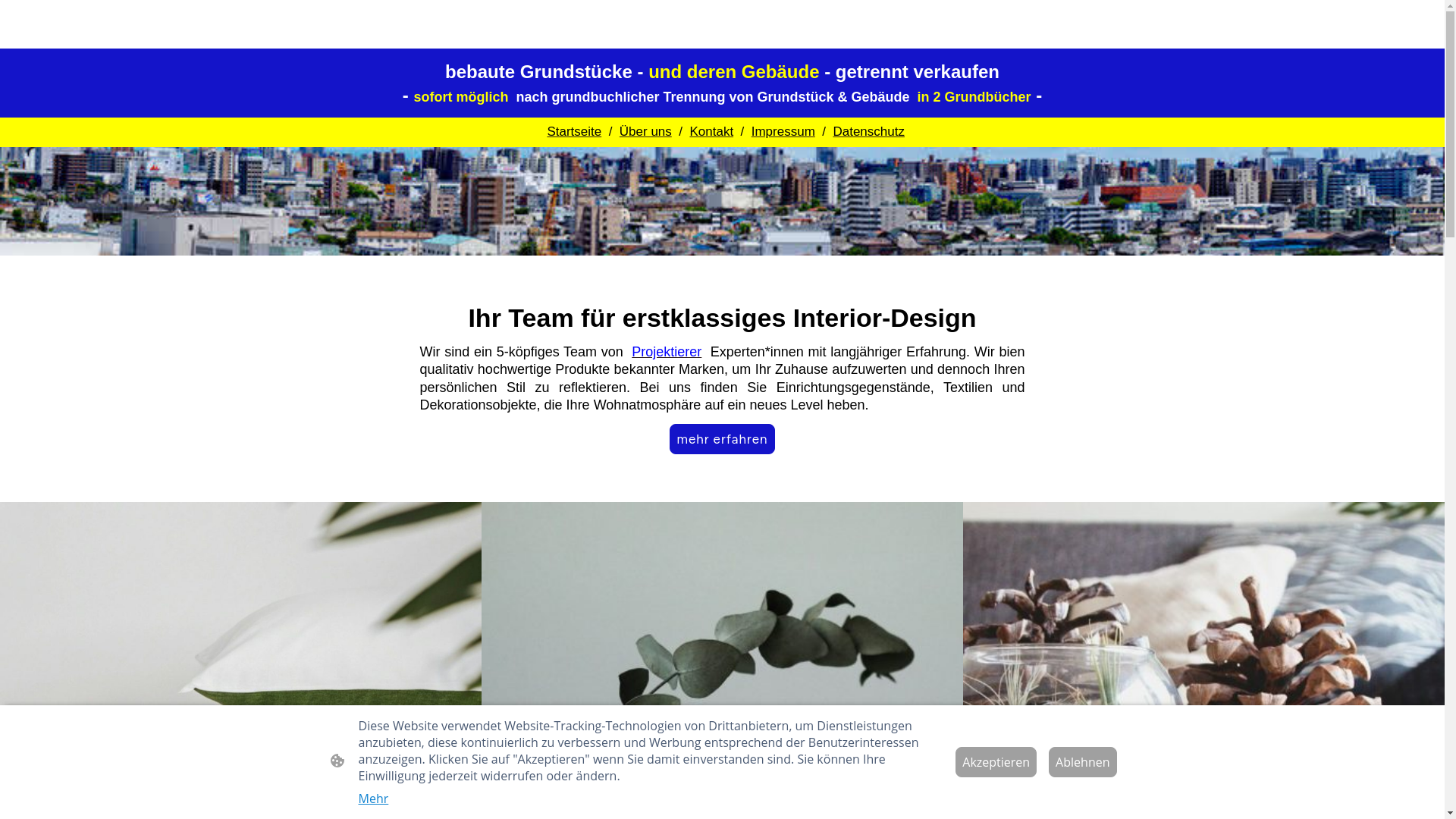 website screenshot of https://grundbuch-projektierer.de/