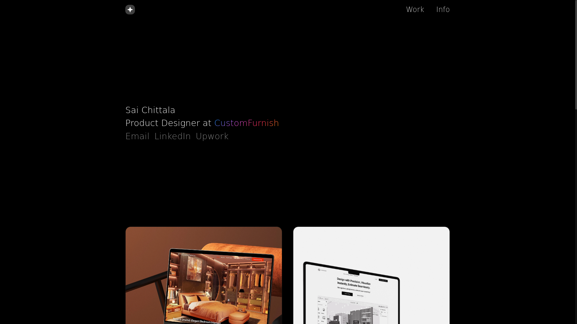 website screenshot of https://saichittala.space/