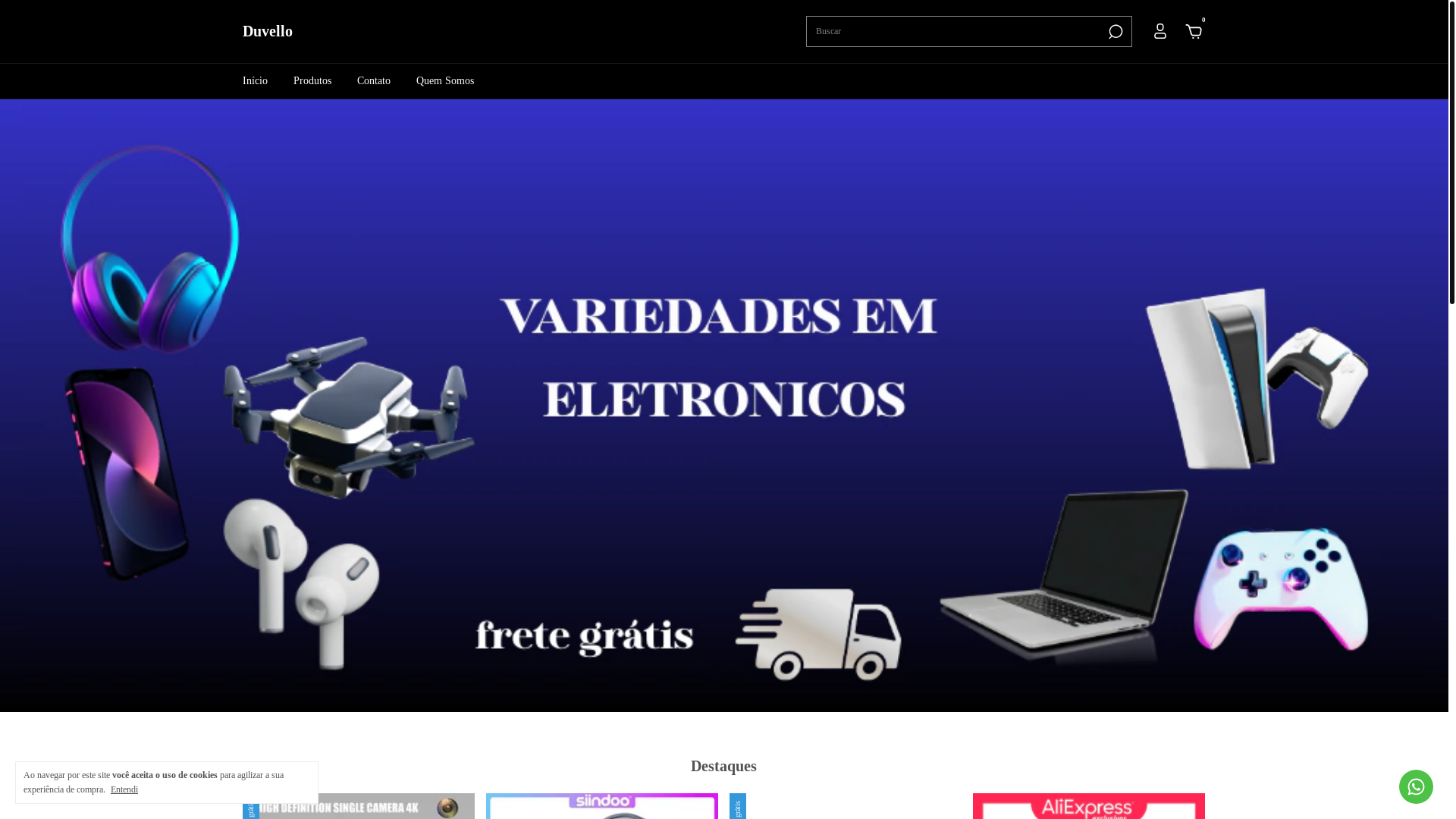 website screenshot of https://duvello.com.br/