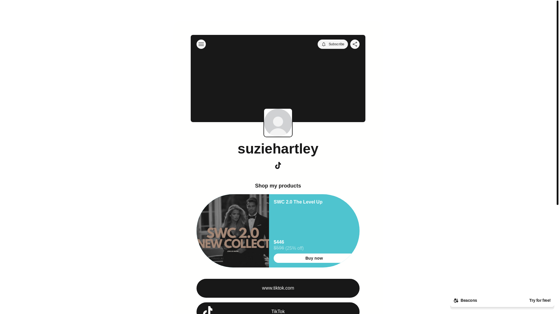 website screenshot of https://suziehartley.com/