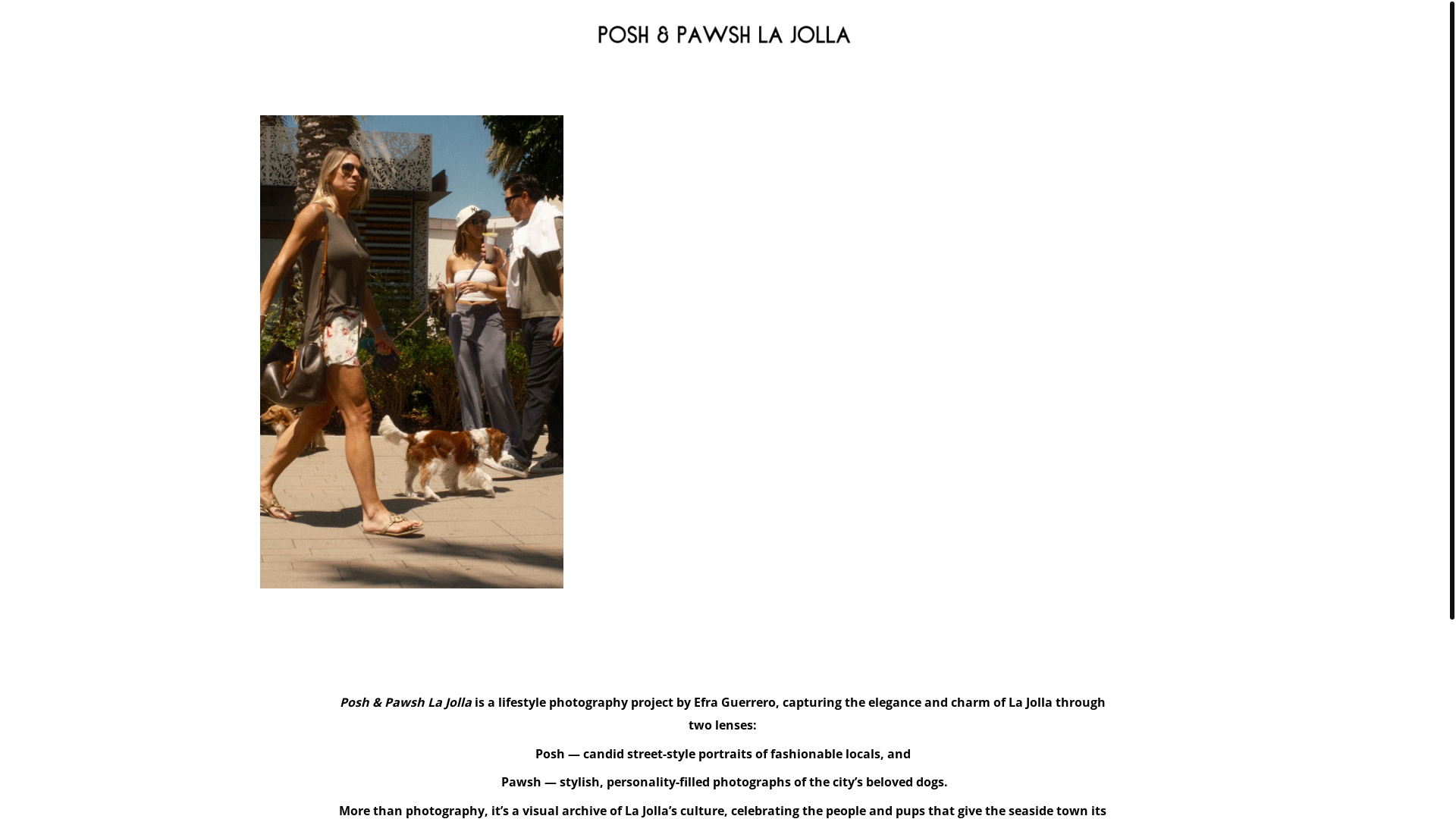 website screenshot of https://poshandpawshlajolla.com/