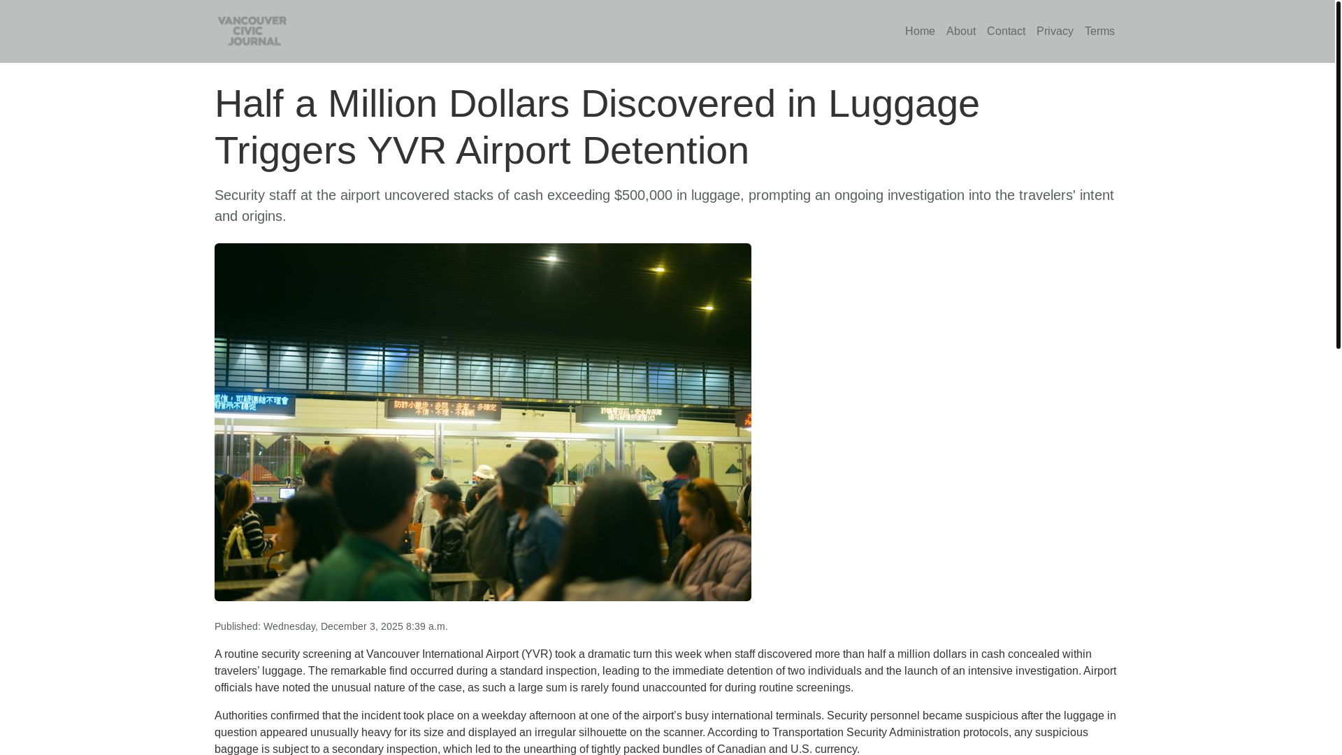 website screenshot of https://vancouvercivicjournal.com/