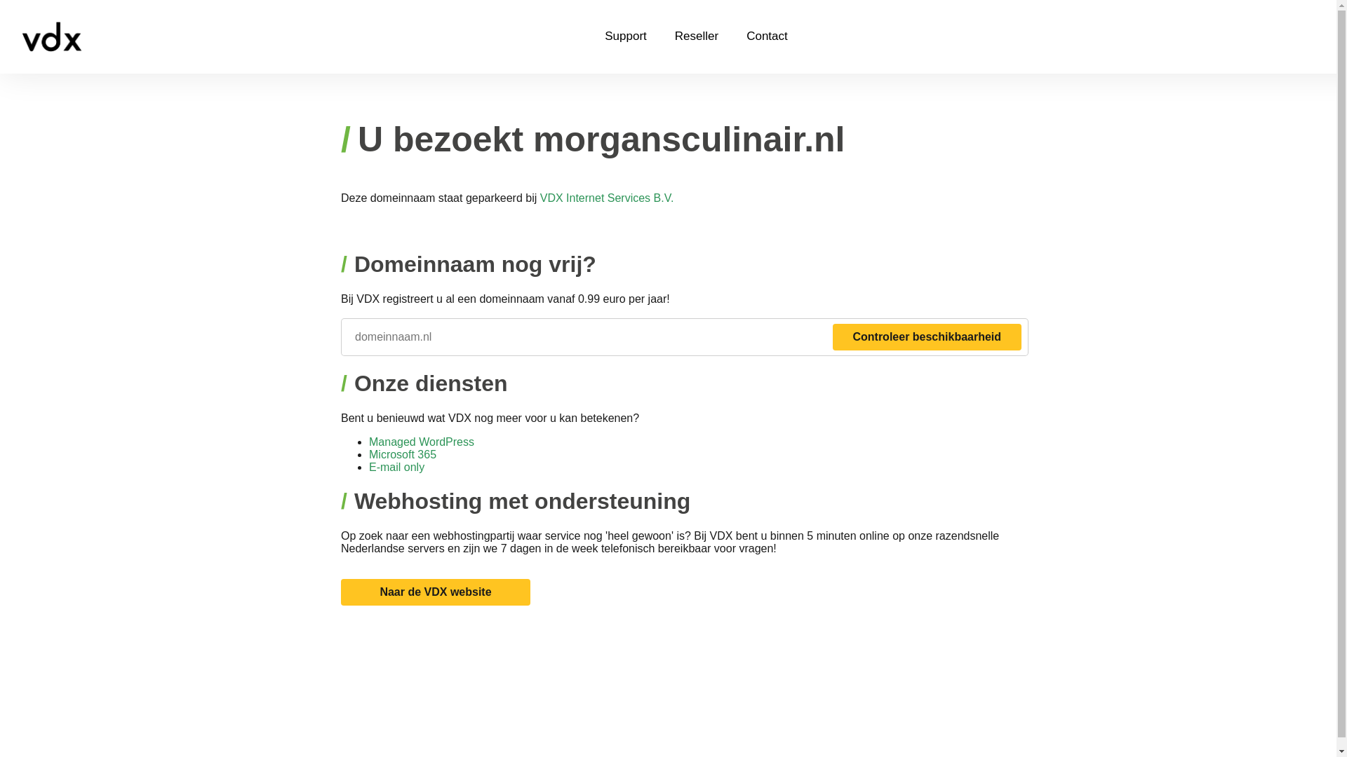 website screenshot of https://morgansculinair.nl/