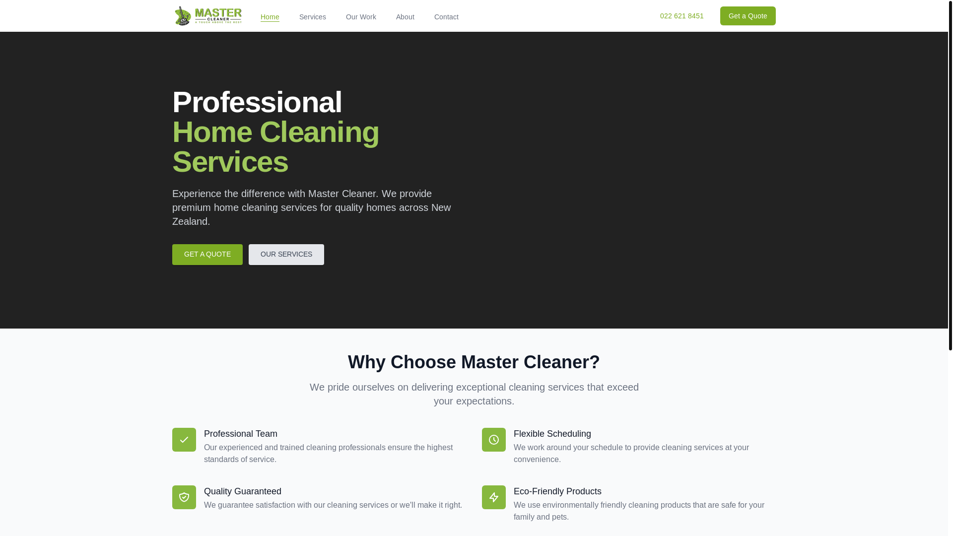 website screenshot of https://mastercleaner.pages.dev/