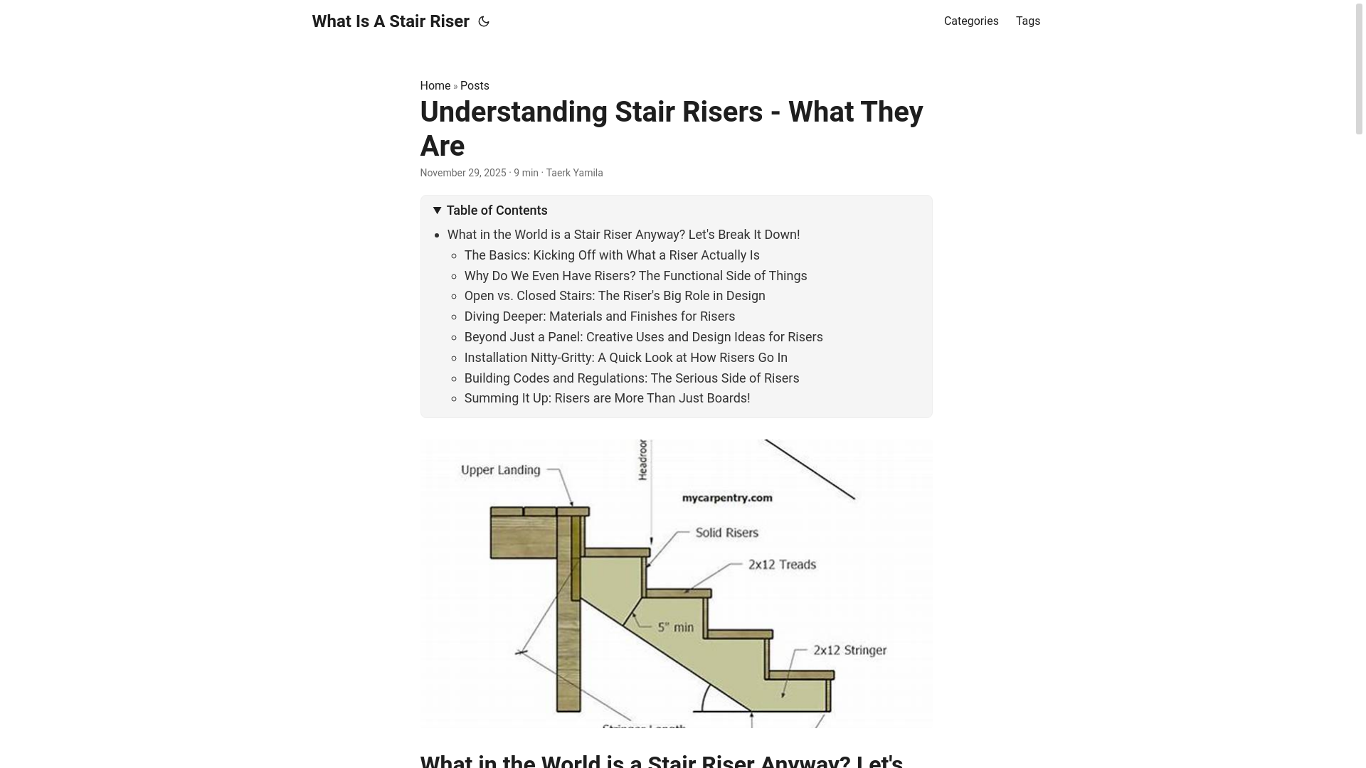 website screenshot of https://whatisastairriser.pages.dev/