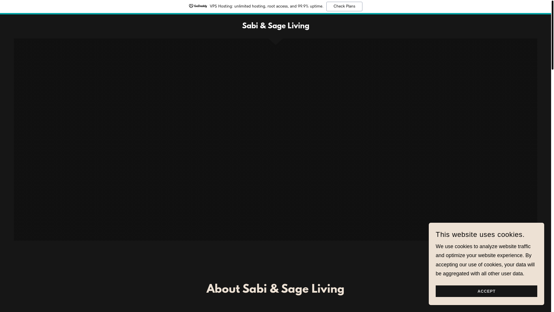 website screenshot of https://sabiandsageliving.com/