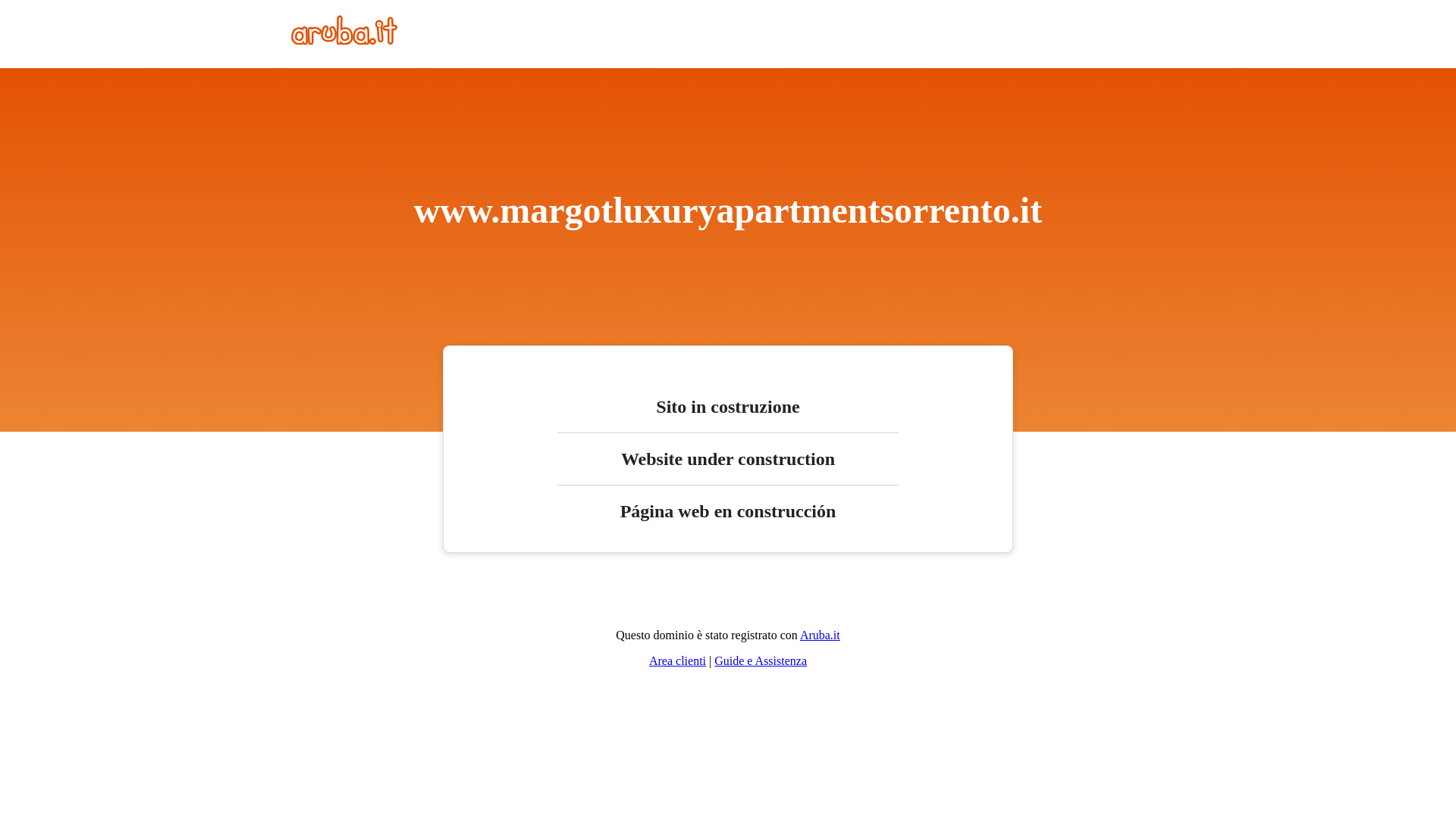 website screenshot of https://margotluxuryapartmentsorrento.it/