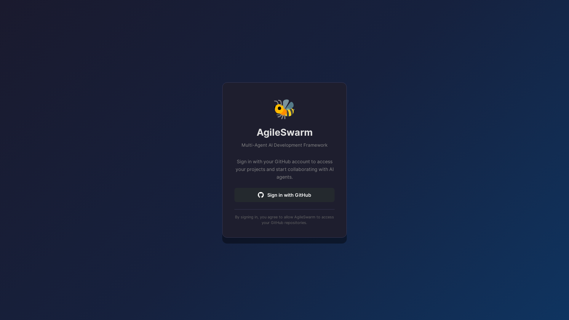 website screenshot of https://agileswarm.ai/
