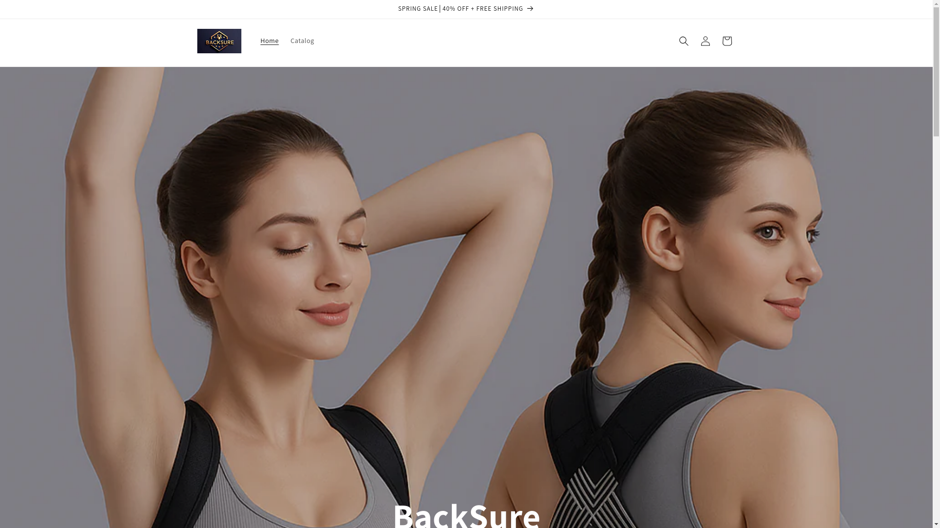 website screenshot of https://backsure.store/