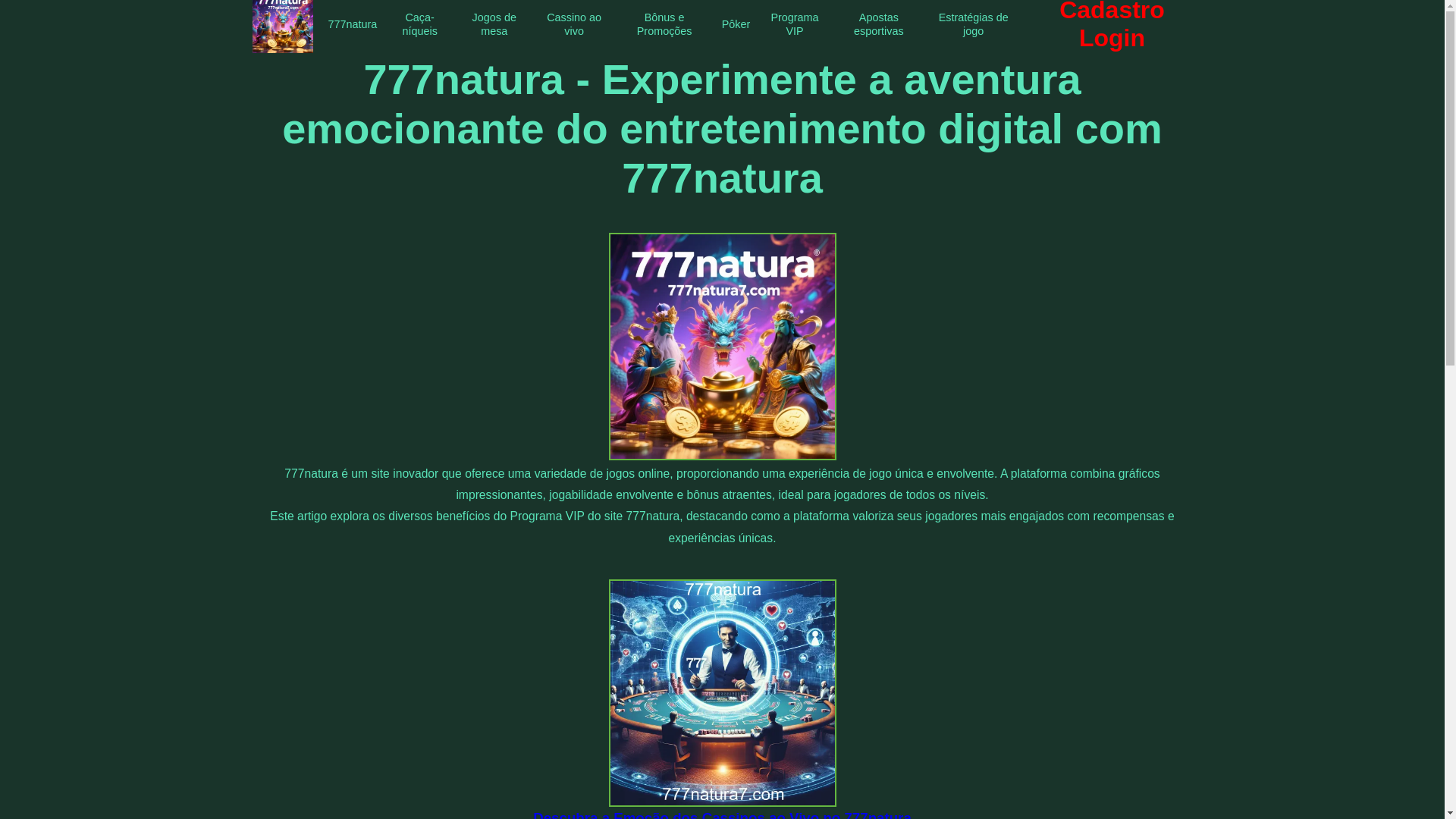 website screenshot of https://777natura7.com/