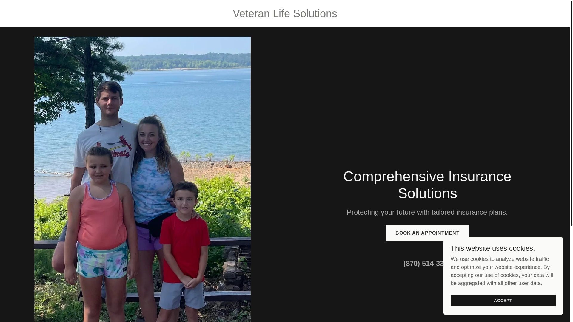 website screenshot of https://veteranlifesolutions.us/