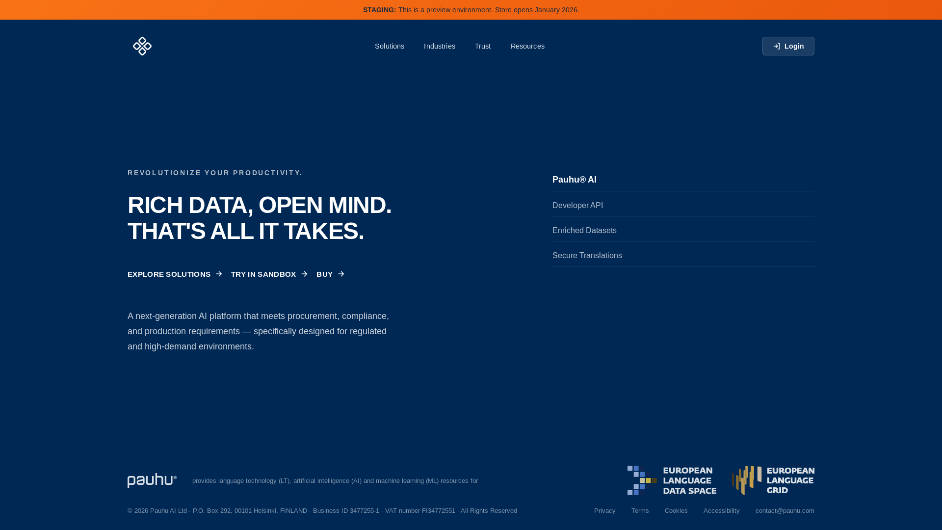 website screenshot of https://pauhu-com.pages.dev/