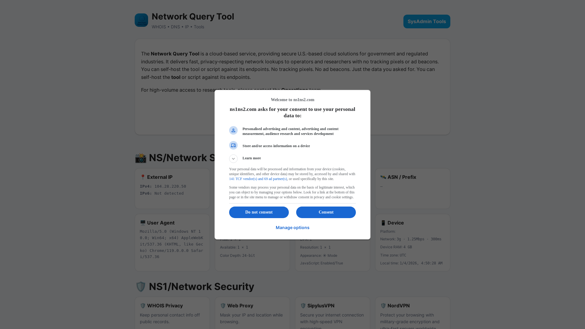 website screenshot of https://nqt.tools/