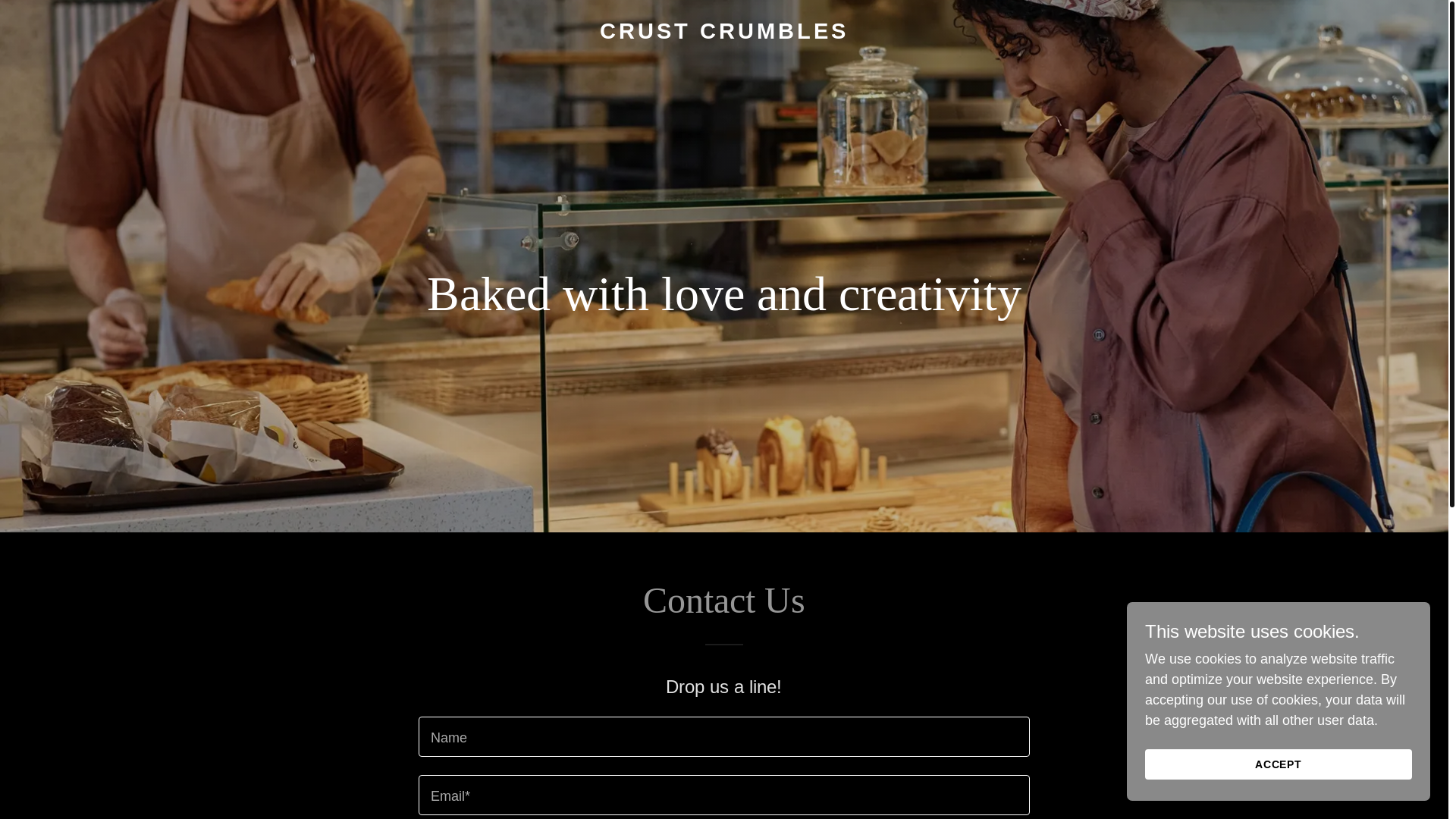website screenshot of https://crustcrumbles.com/