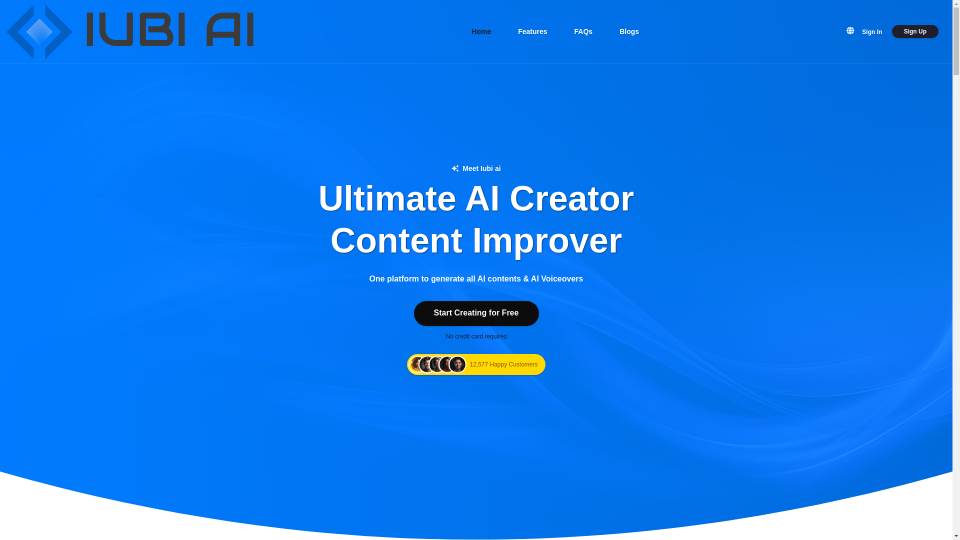 website screenshot of http://iubiai.com/