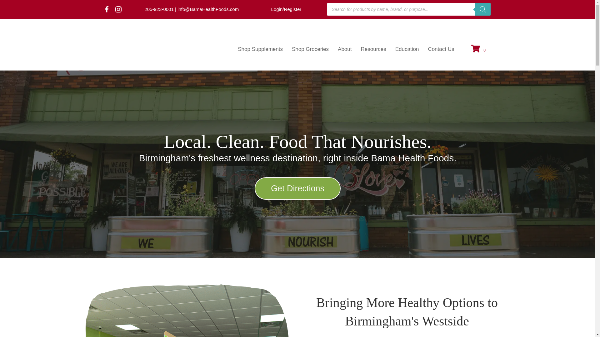 website screenshot of https://nourishgrocer.net/