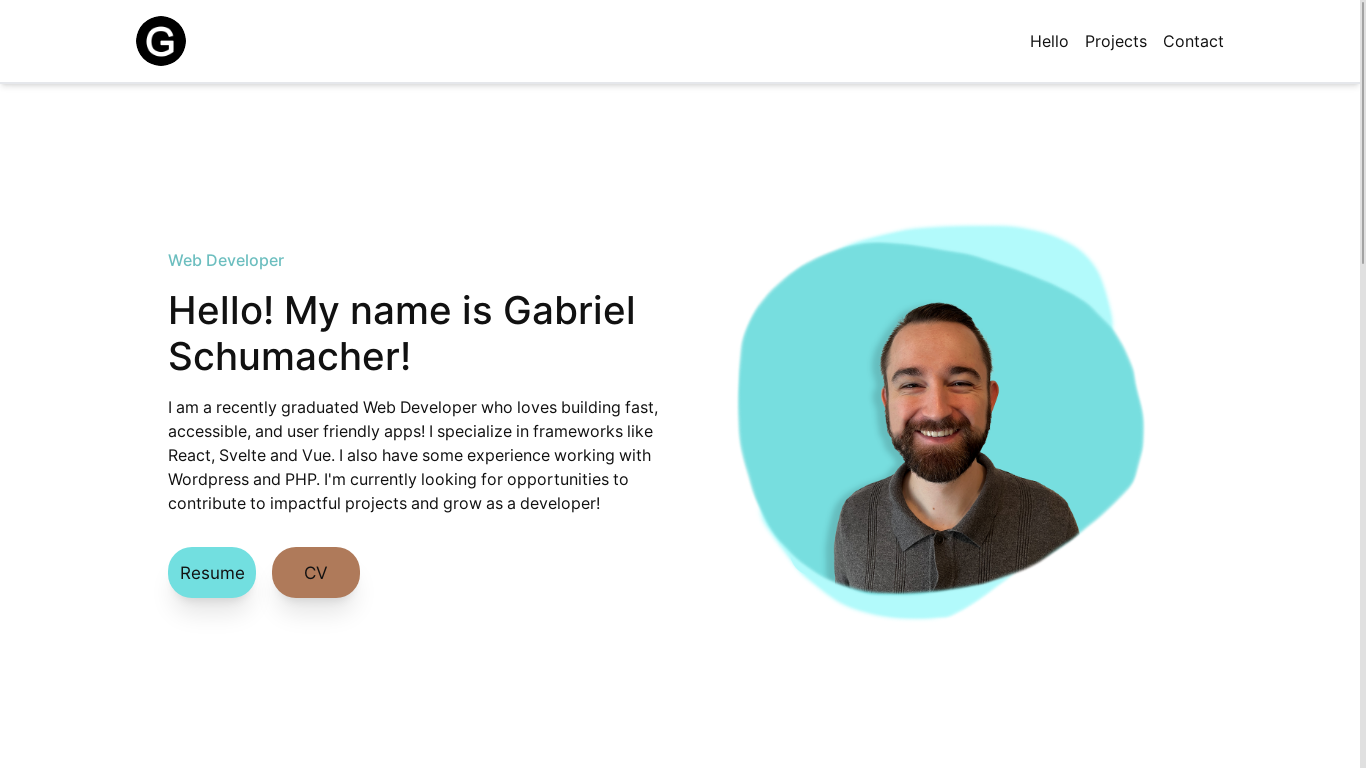 website screenshot of https://gabrielschumacher.com/