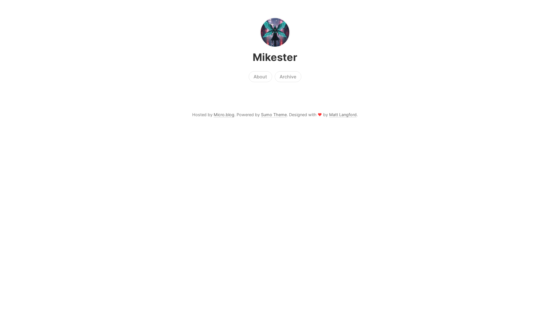 website screenshot of https://mikester.xyz/