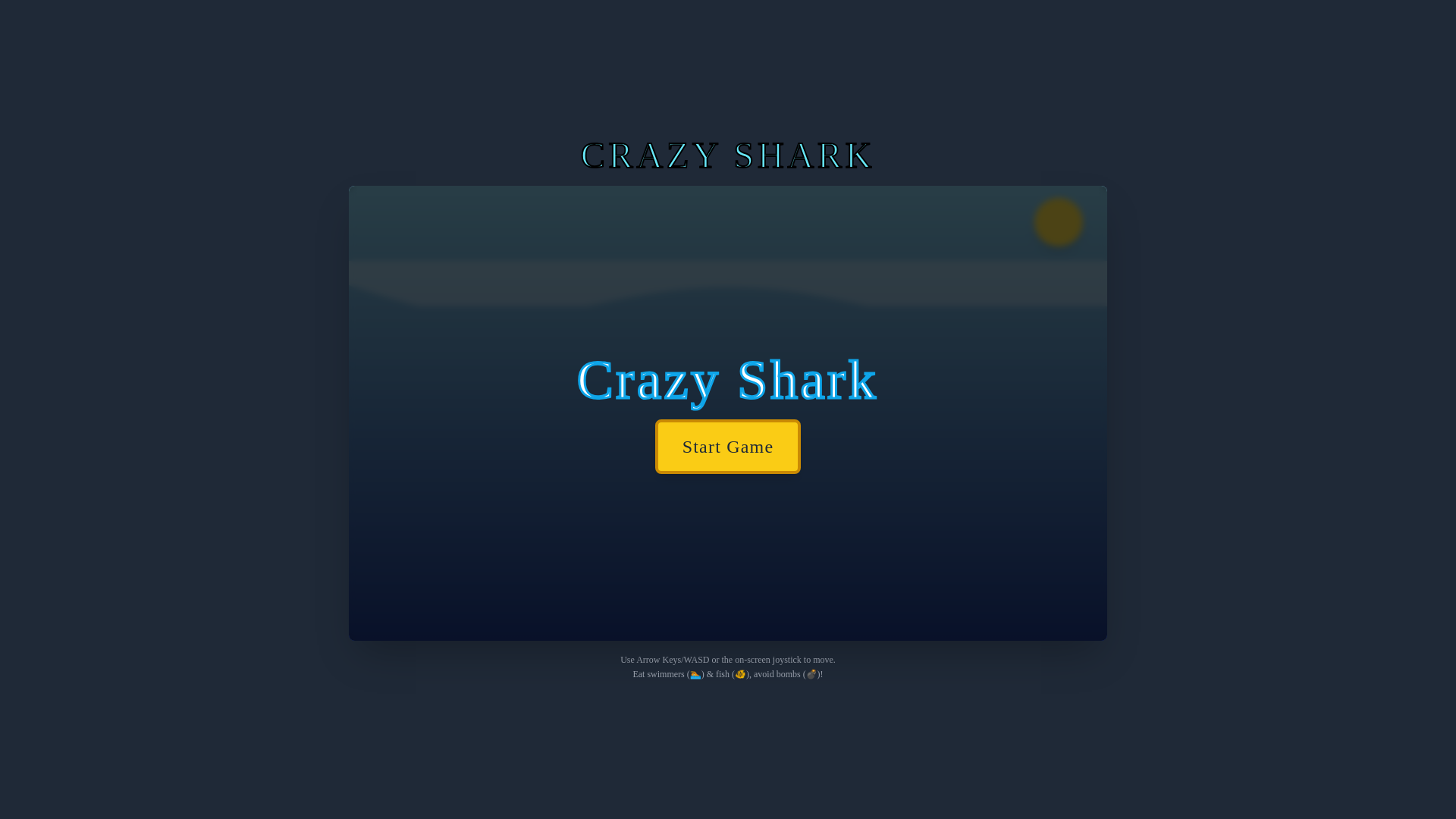 website screenshot of https://crazyshark.pages.dev/