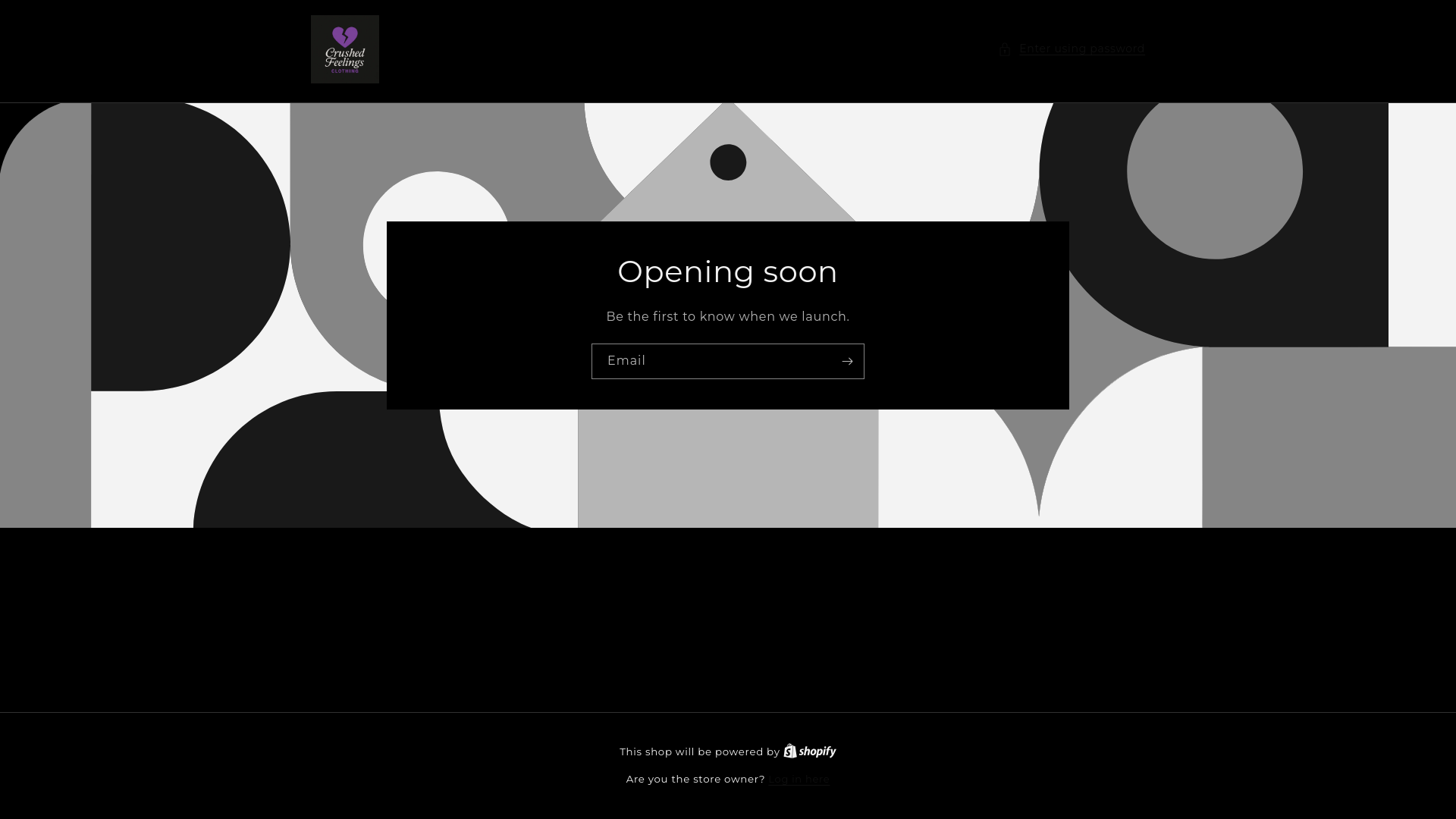 website screenshot of https://crushedfeelingsclo.shop/