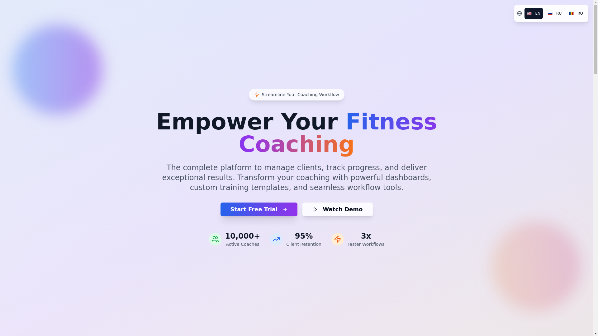website screenshot of https://kinetic-coach-platform.pages.dev/
