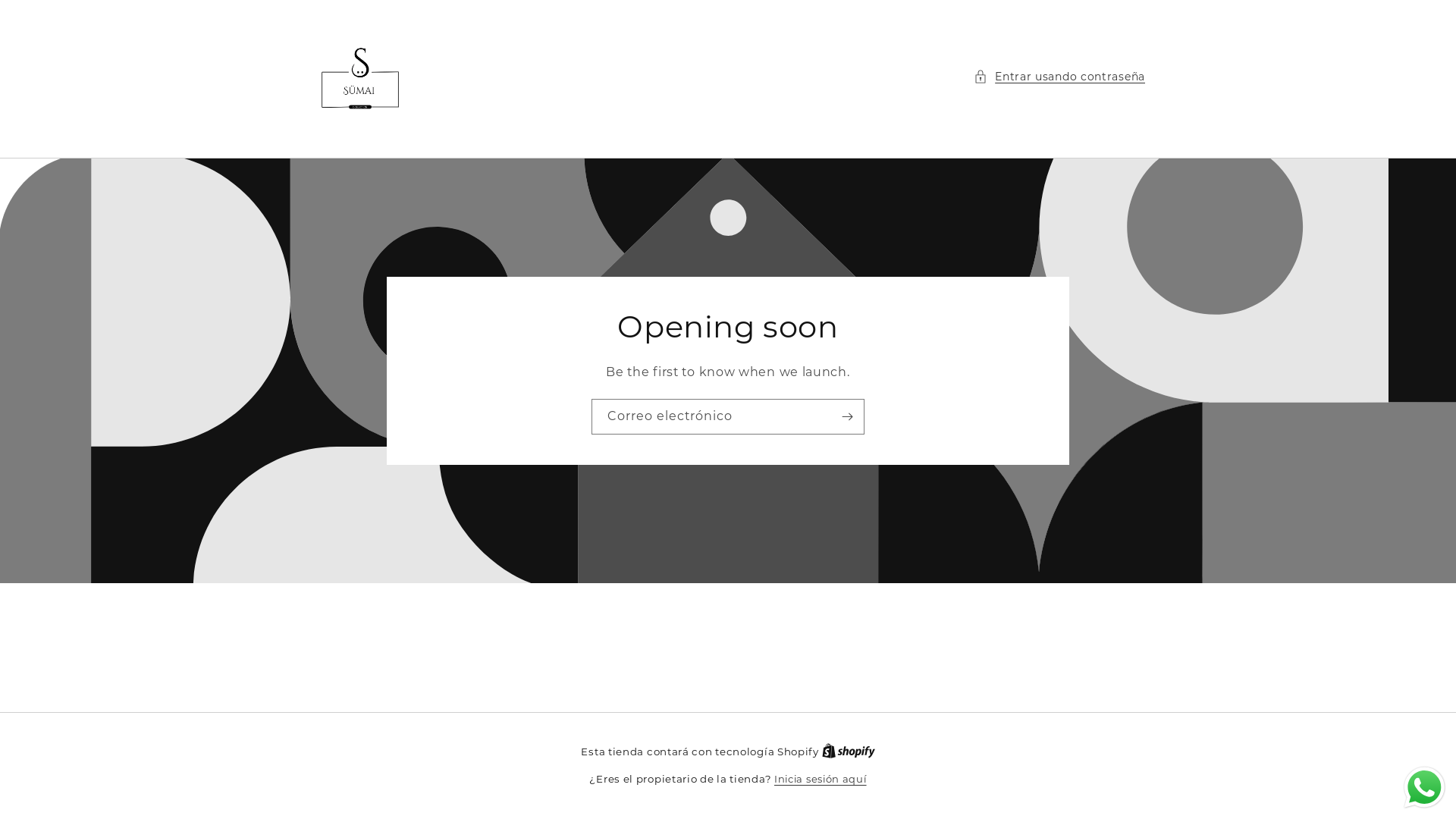 website screenshot of https://sumaicollection.com/