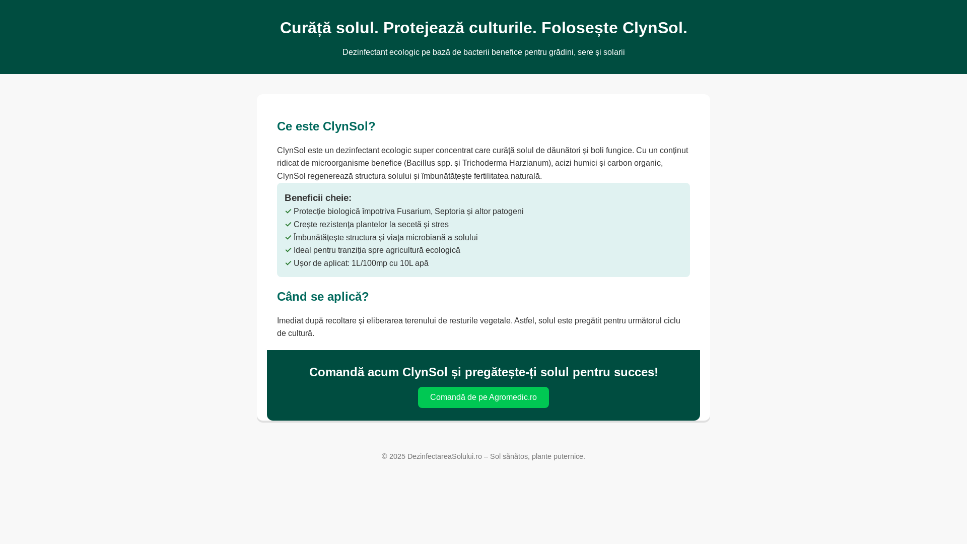 website screenshot of https://dezinfectareasolului.ro/