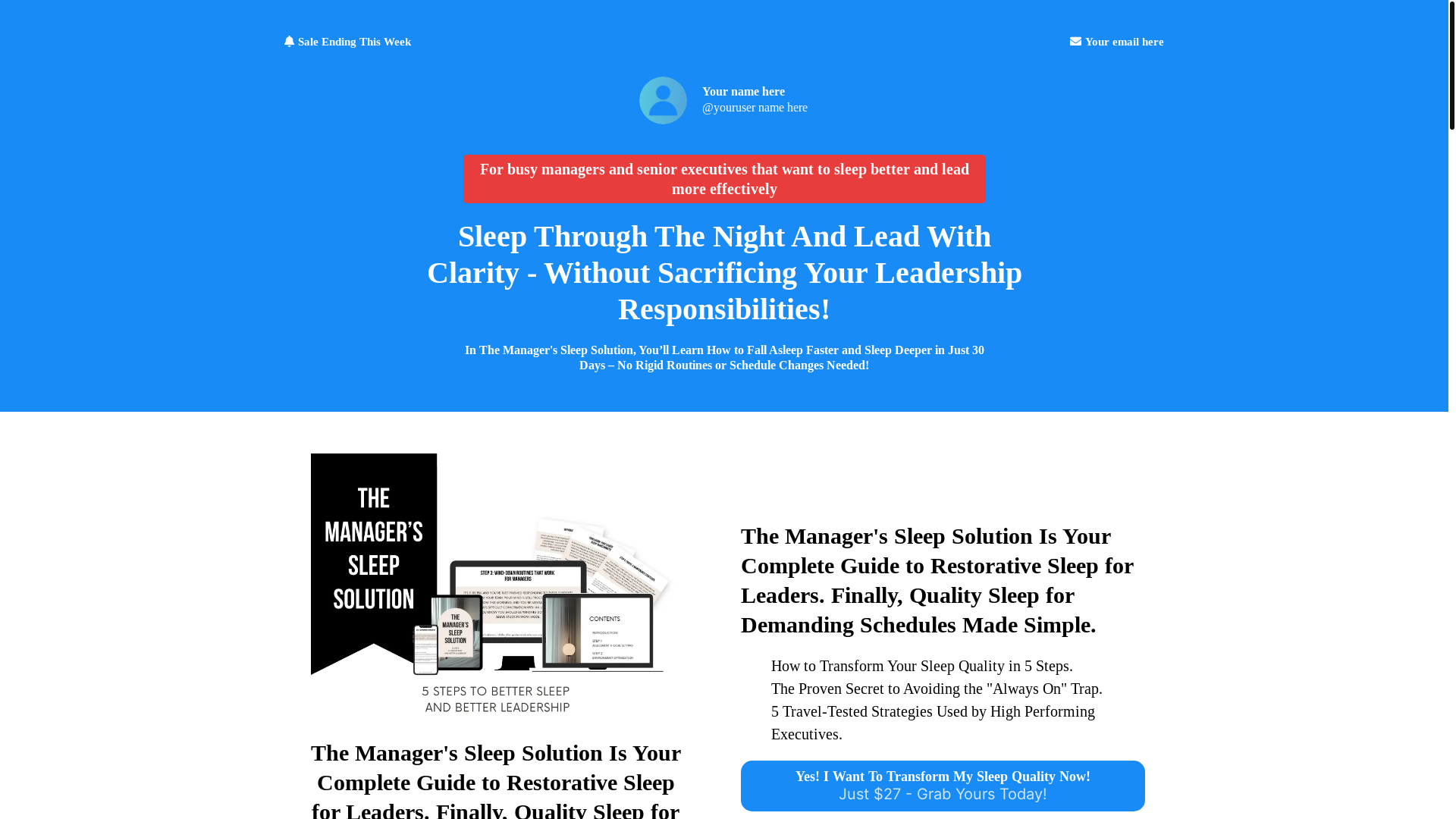 website screenshot of https://managerssleepsolution.com/