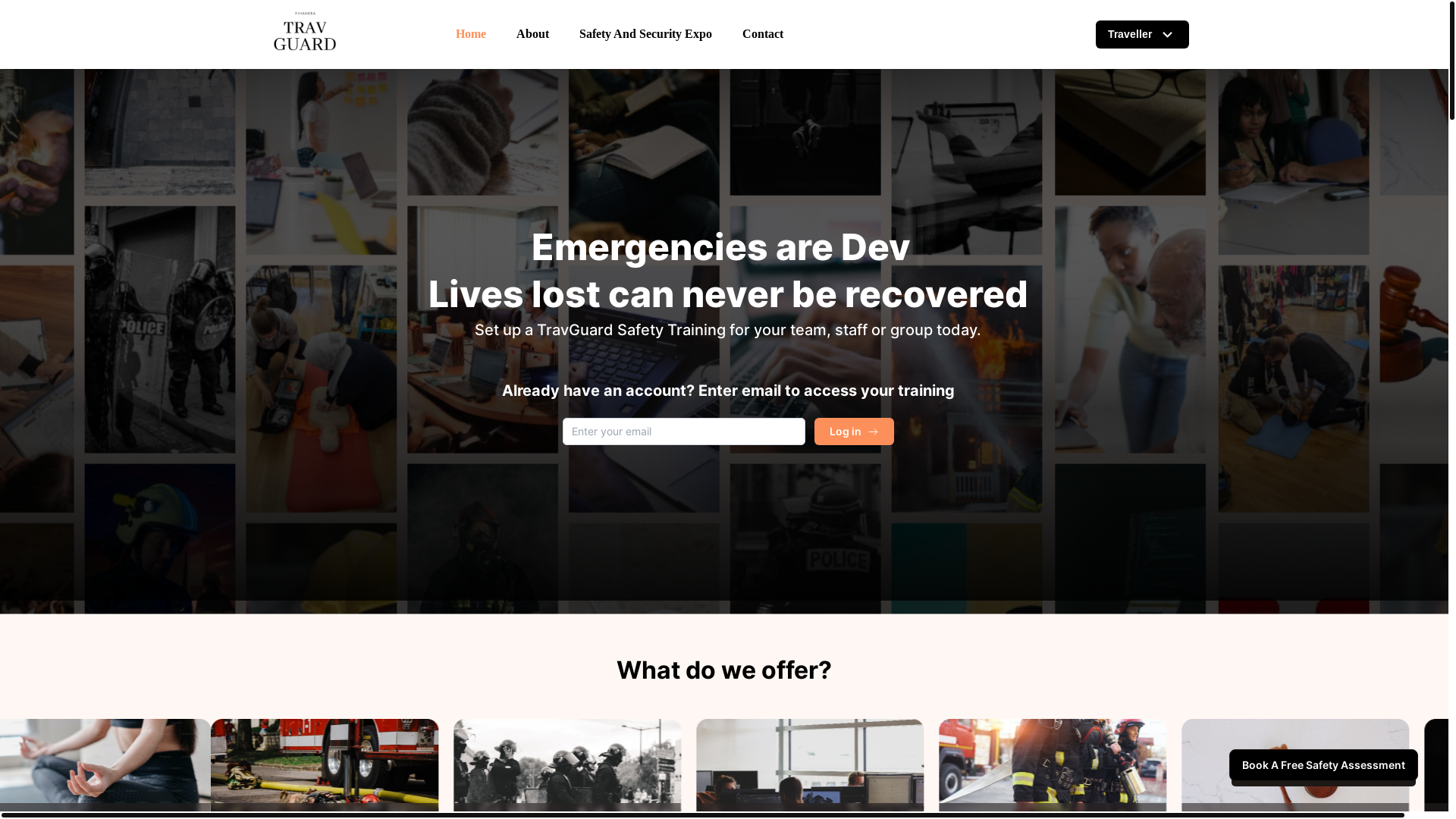 website screenshot of https://travguardportal.pages.dev/