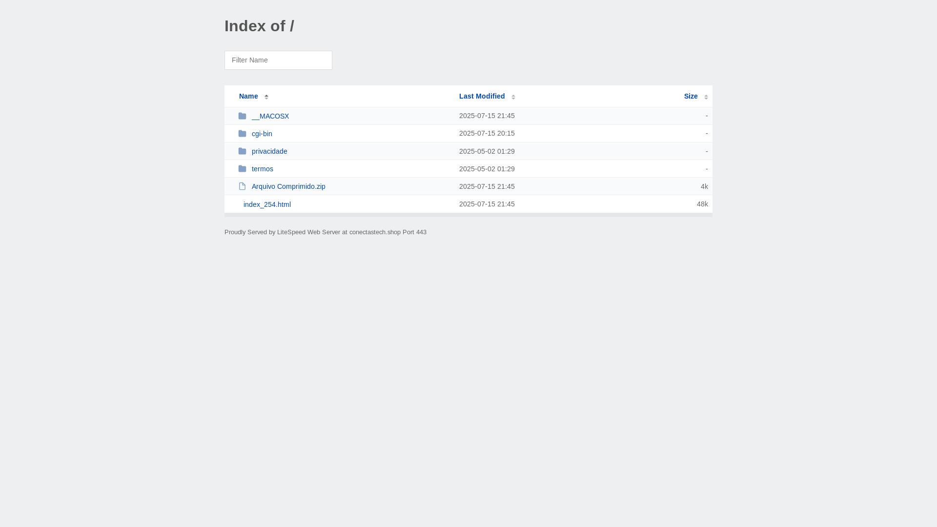 website screenshot of https://conectastech.shop/