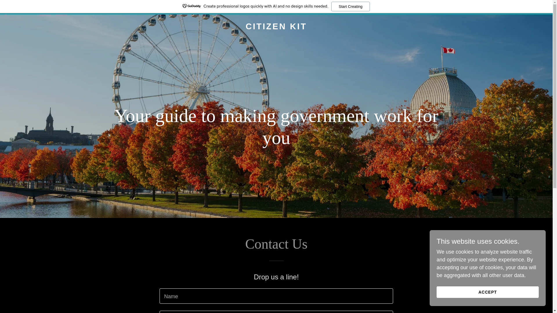 website screenshot of https://citizenkit.ca/