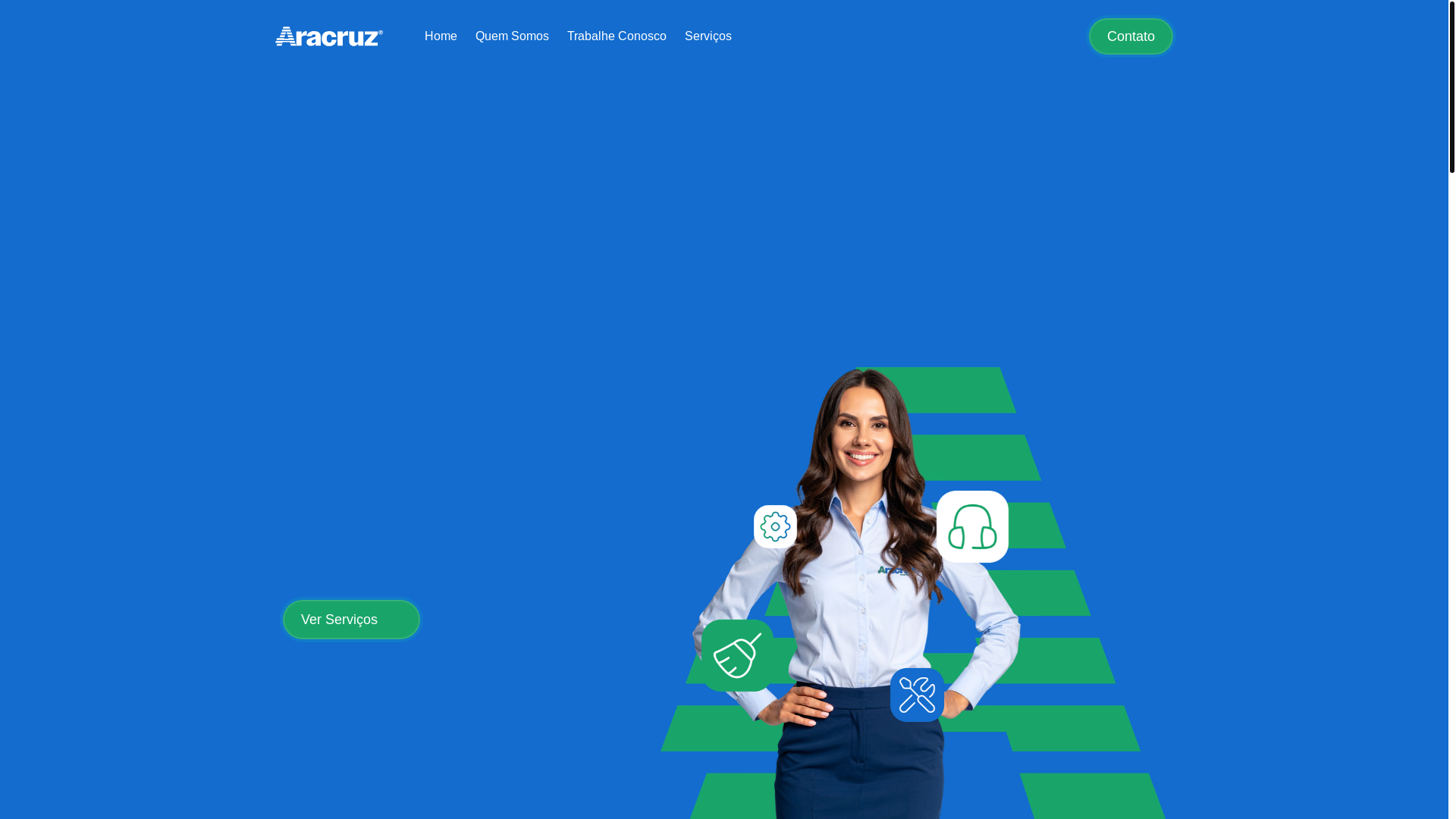 website screenshot of https://aracruzgestaoservicos.com.br/