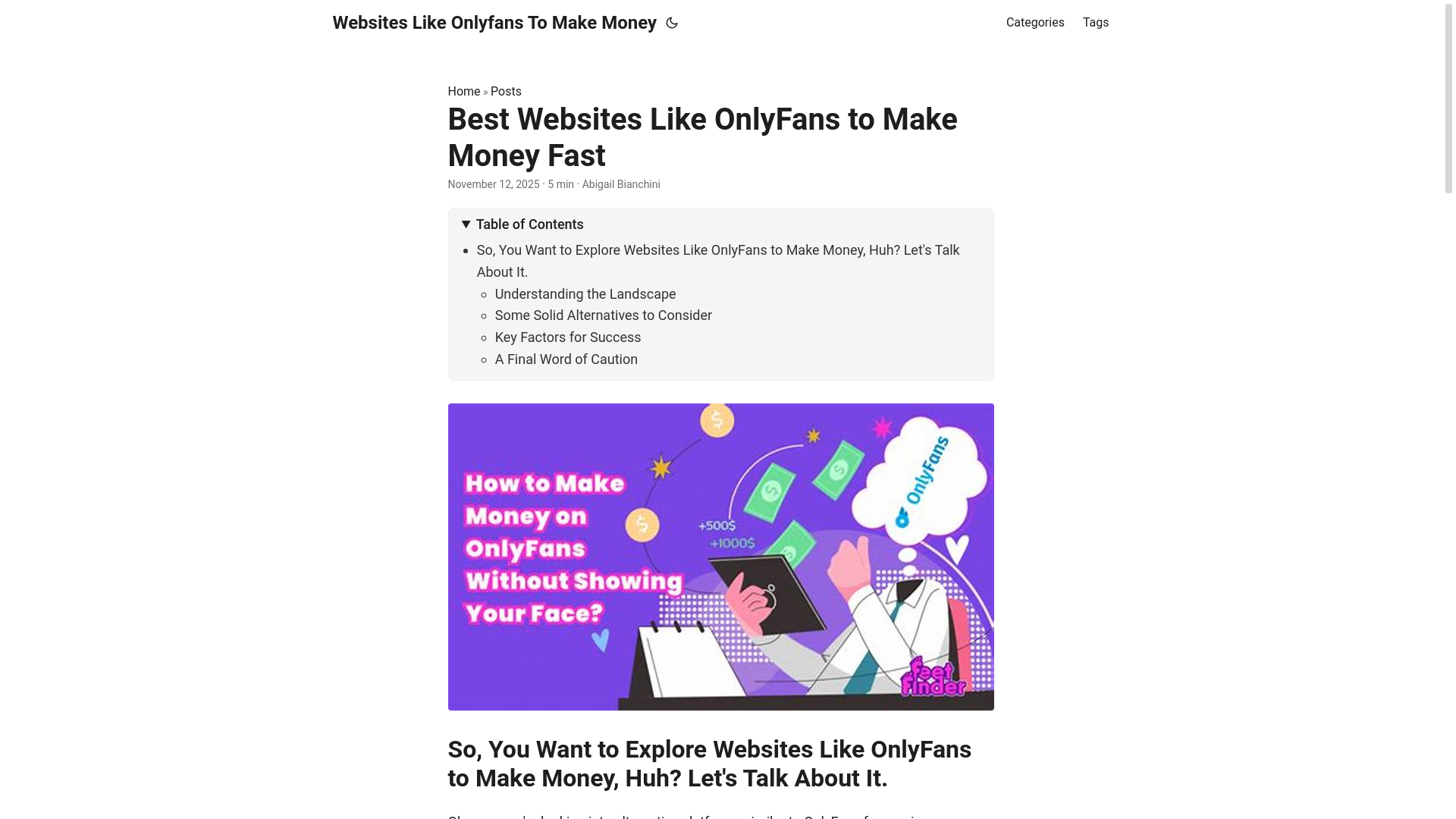 website screenshot of https://websites-like-onlyfans-to-make-money.pages.dev/