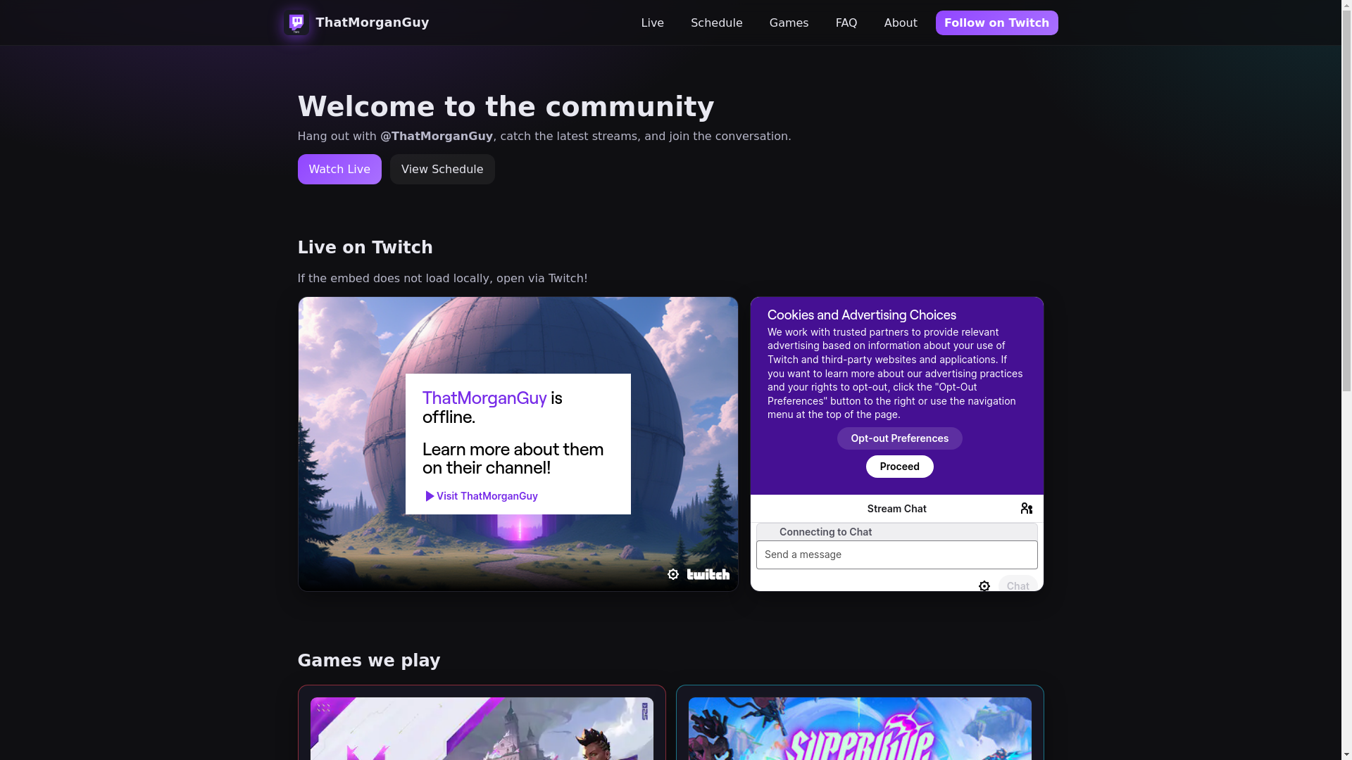 website screenshot of https://thatmorganguy.com/