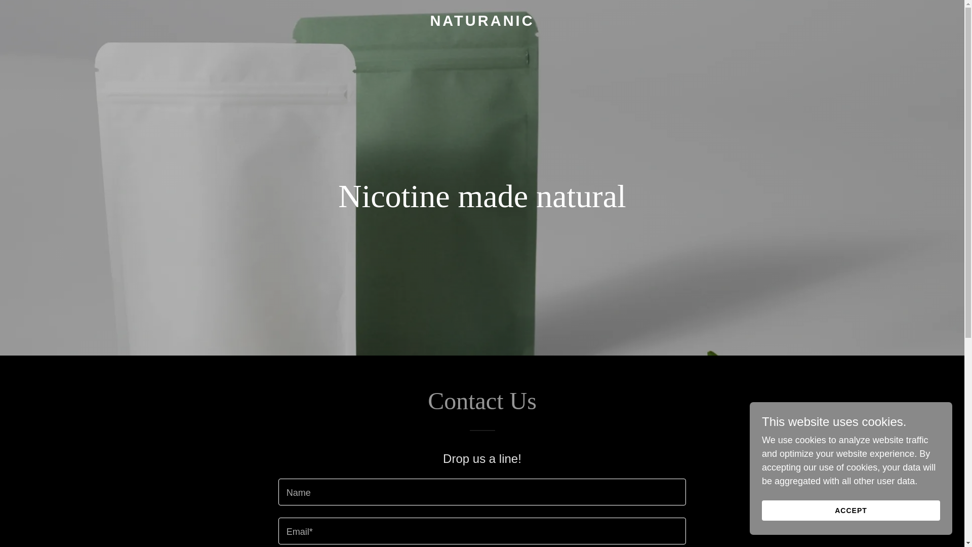 website screenshot of https://naturanicpouches.com/