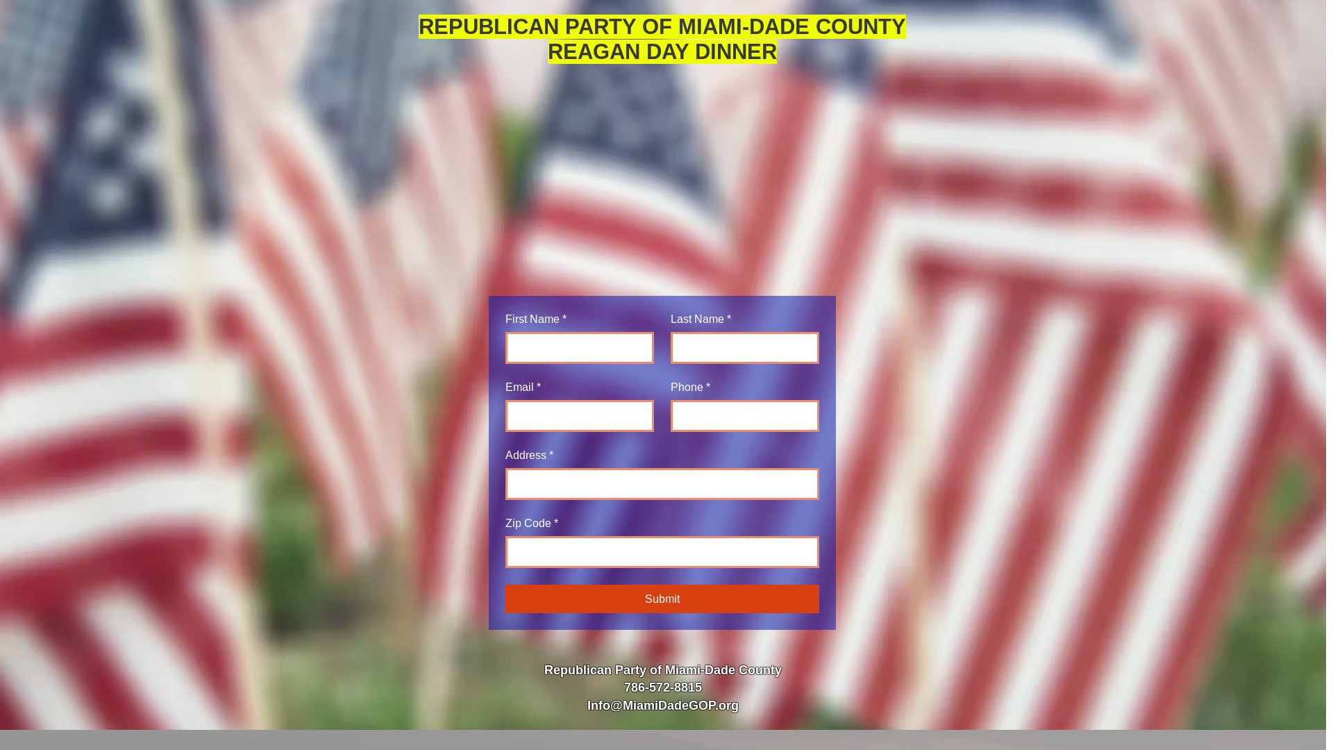 website screenshot of https://miamireagandinner.com/