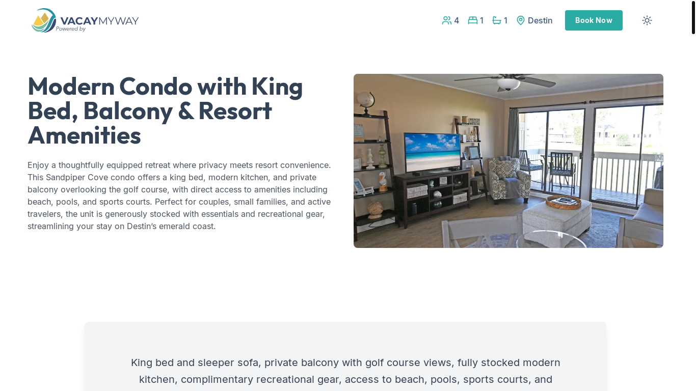 website screenshot of https://coastalnestdestin.estate/