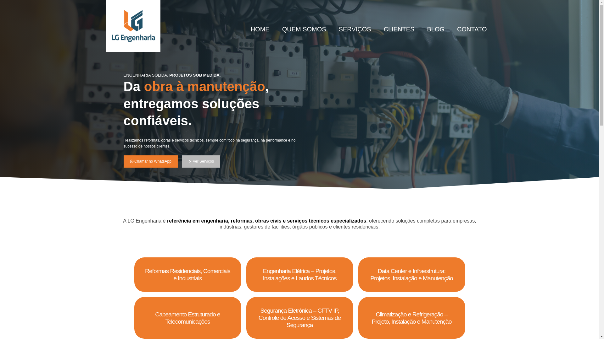 website screenshot of https://lgengenhariasjc.com.br/