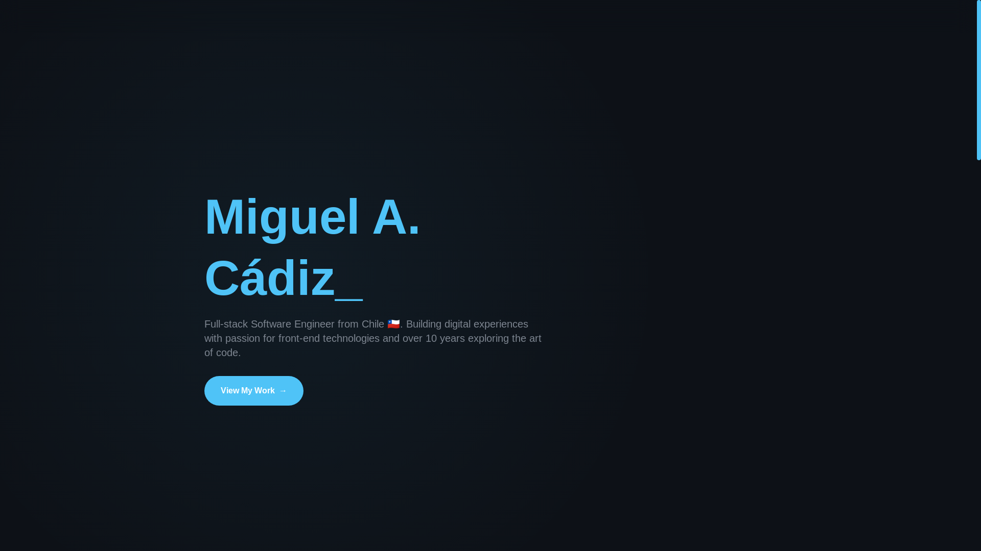 website screenshot of https://macadiz.cl/