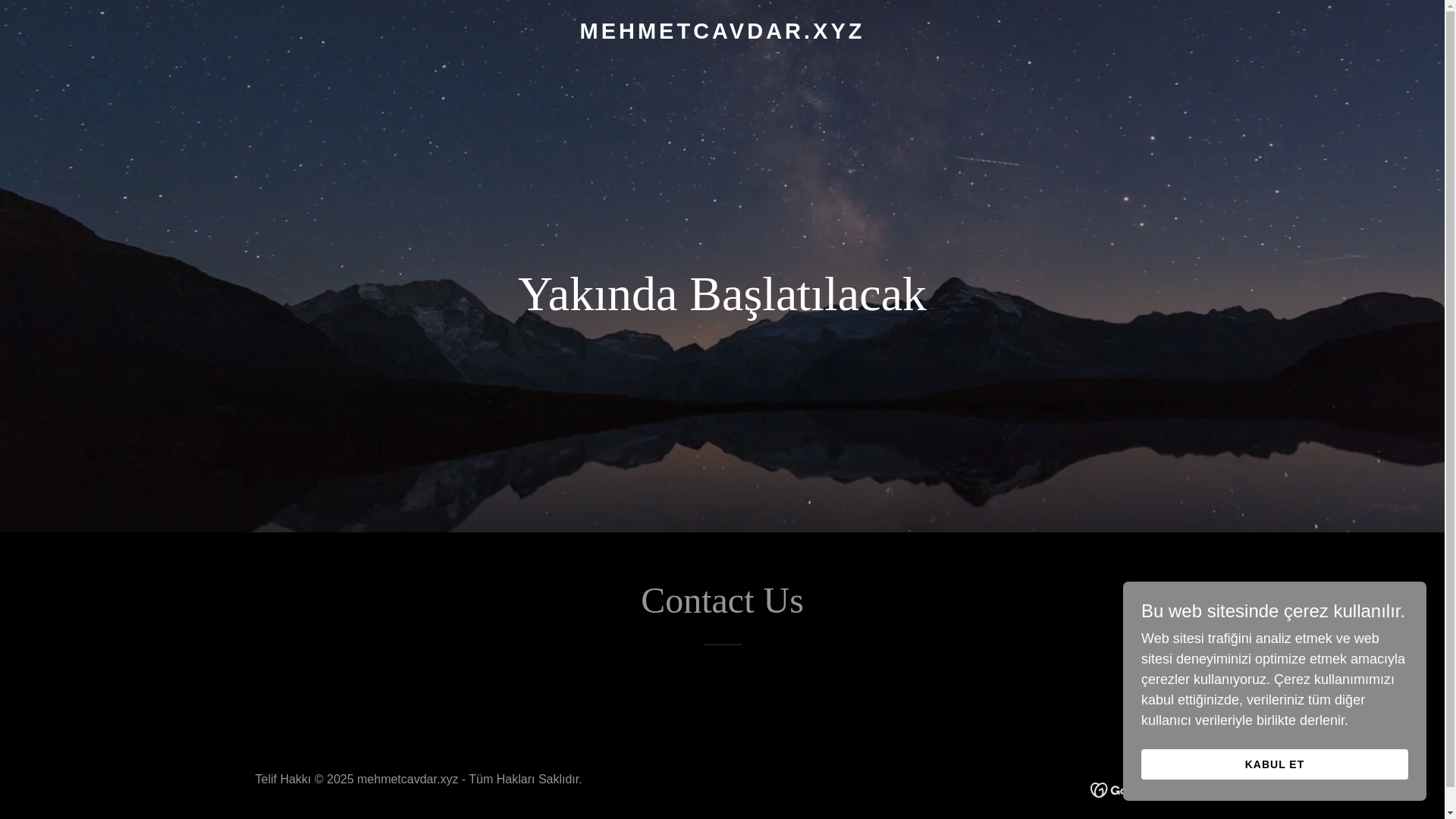 website screenshot of https://mehmetcavdar.xyz/