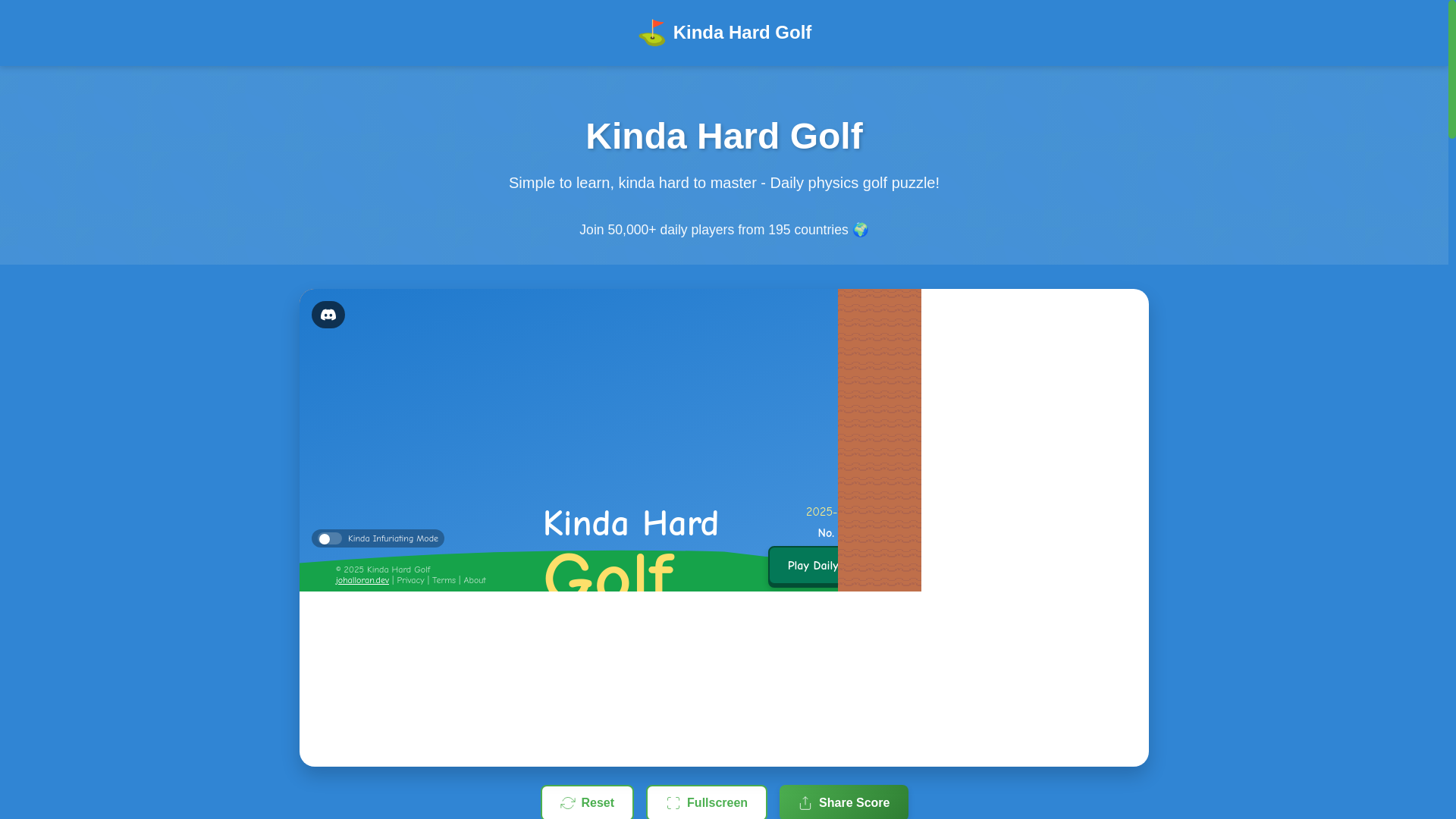 website screenshot of https://kindahardgolf-9c5.pages.dev/