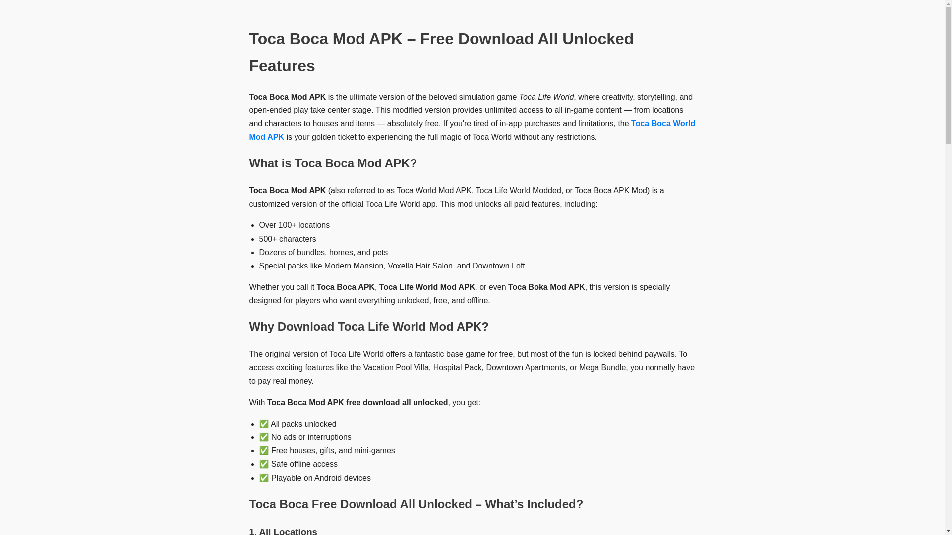 website screenshot of https://tocabocamodapk.pages.dev/