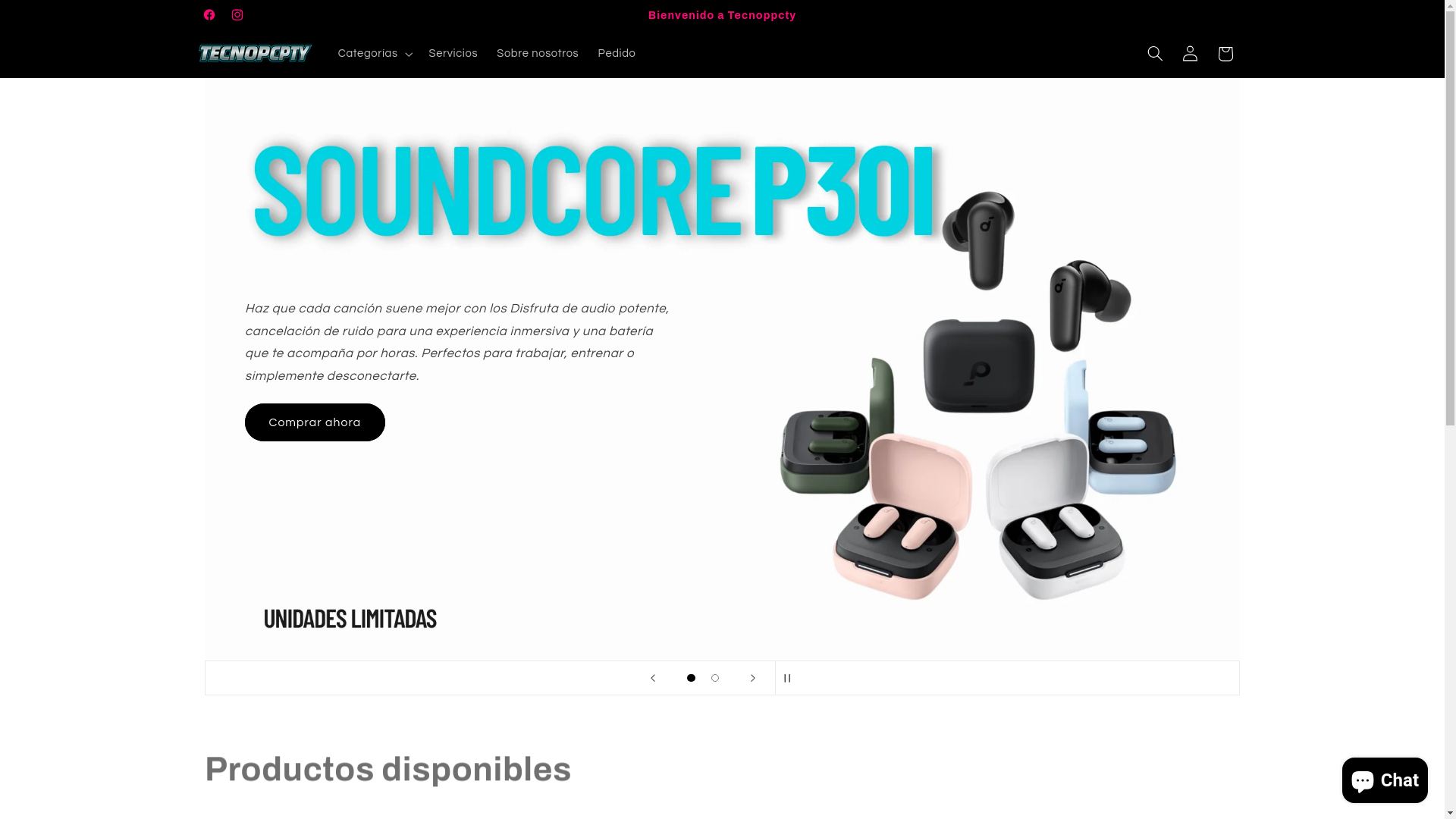 website screenshot of https://tecnopcpty.shop/