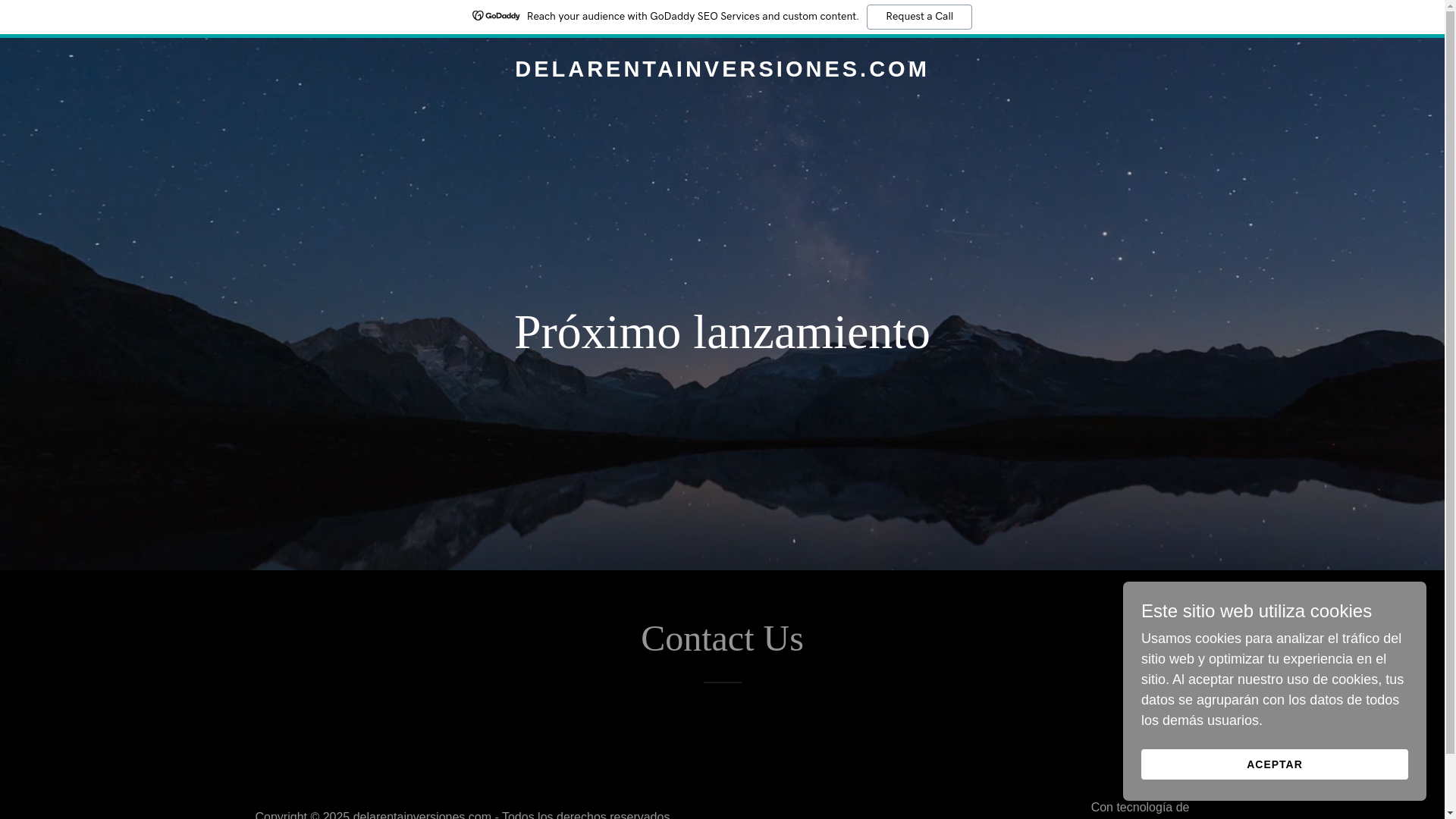 website screenshot of https://delarentainversiones.com/