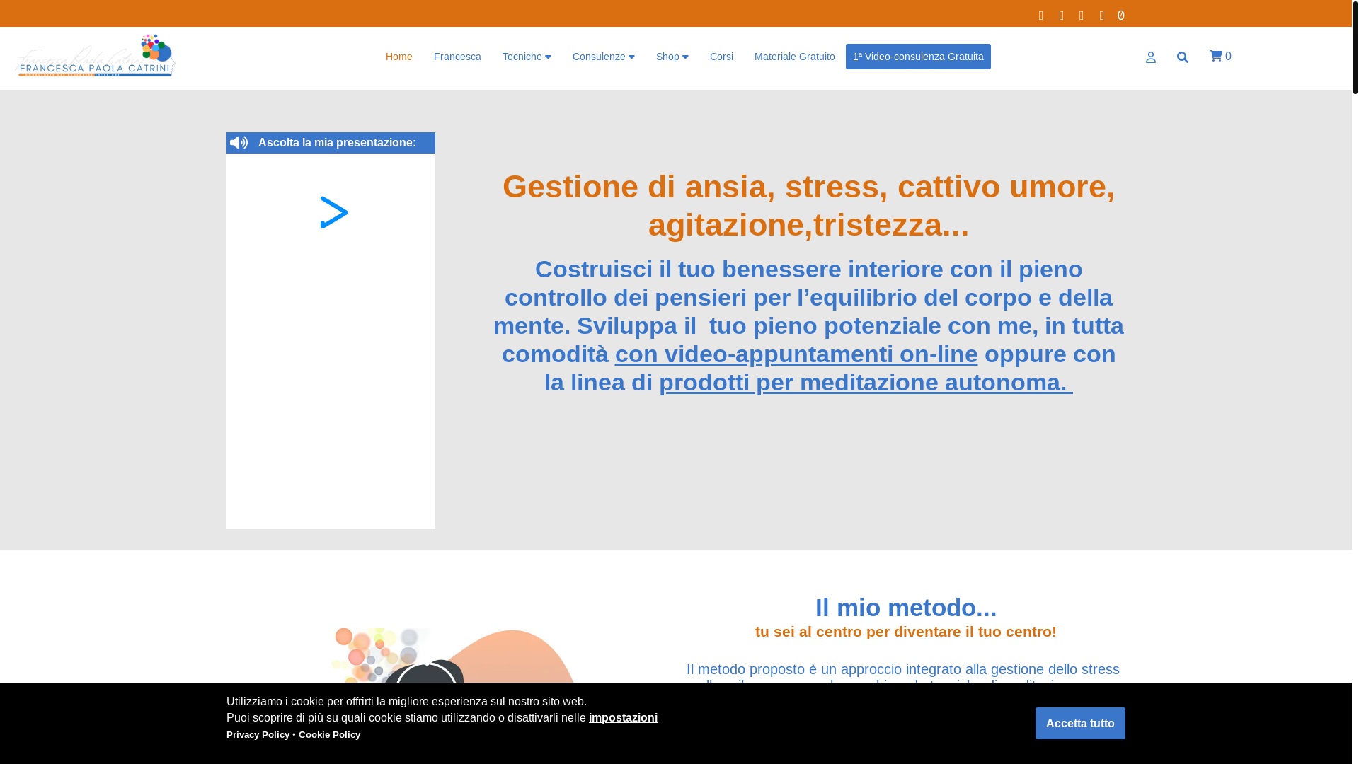 website screenshot of https://candelemindfulness.it/