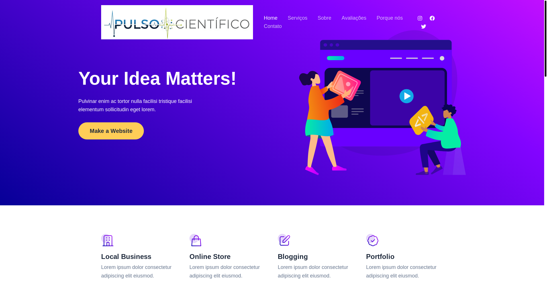 website screenshot of https://pulsocientifico.blog/