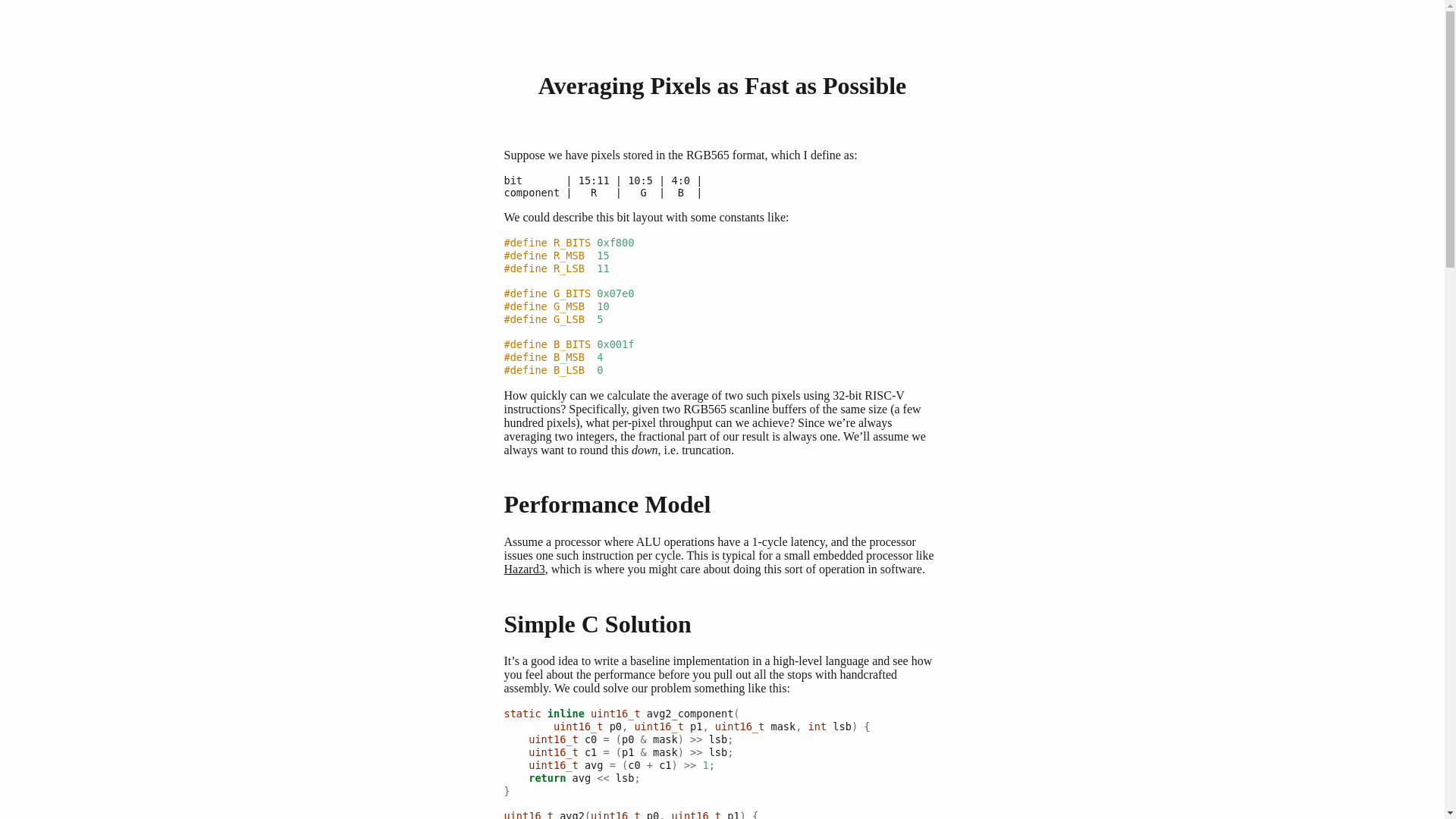 website screenshot of https://wren.wtf/shower-thoughts/averaging-pixels-as-fast-as-possible/